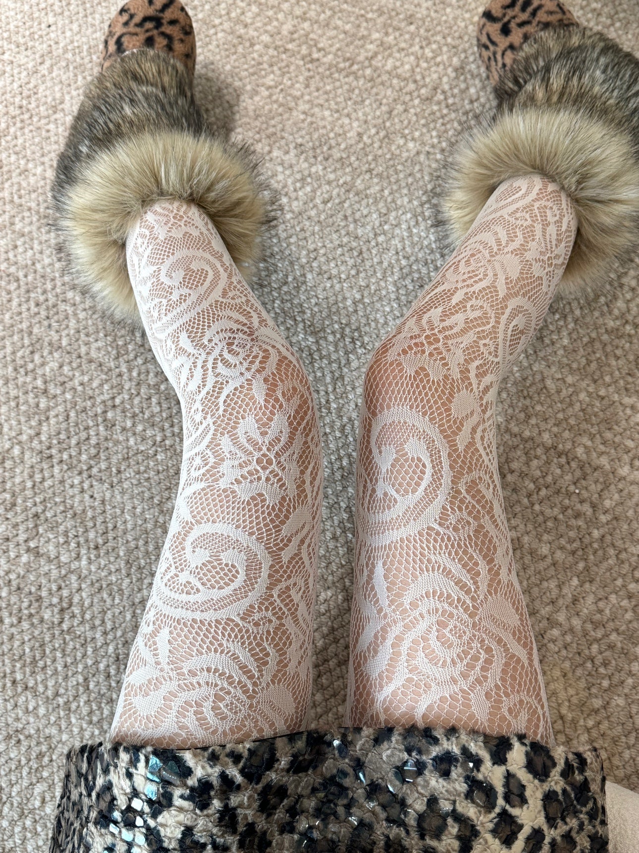 Y2K Fluffy Faux Fox Boot Covers