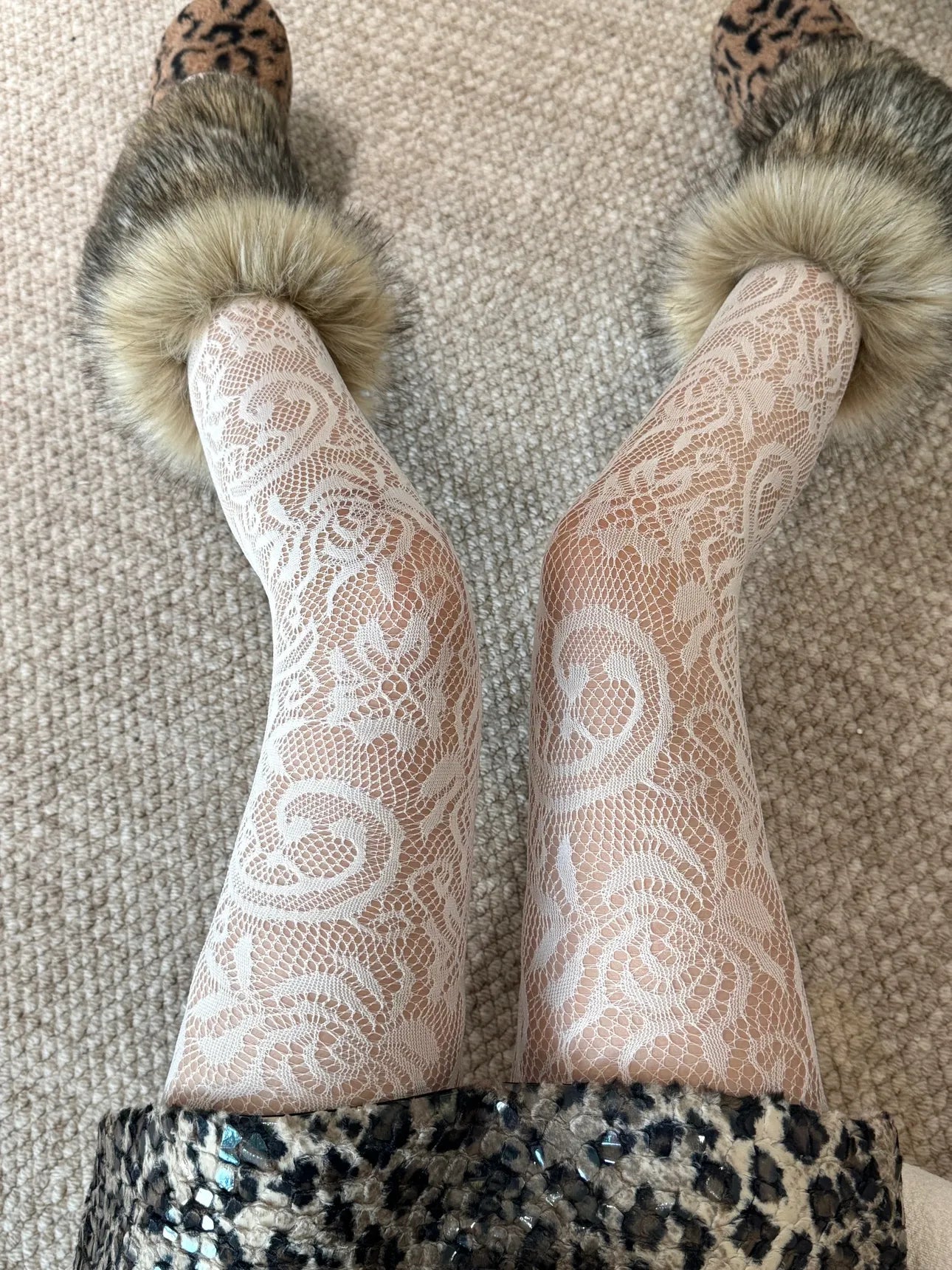 Y2K Fluffy Faux Fox Boot Covers