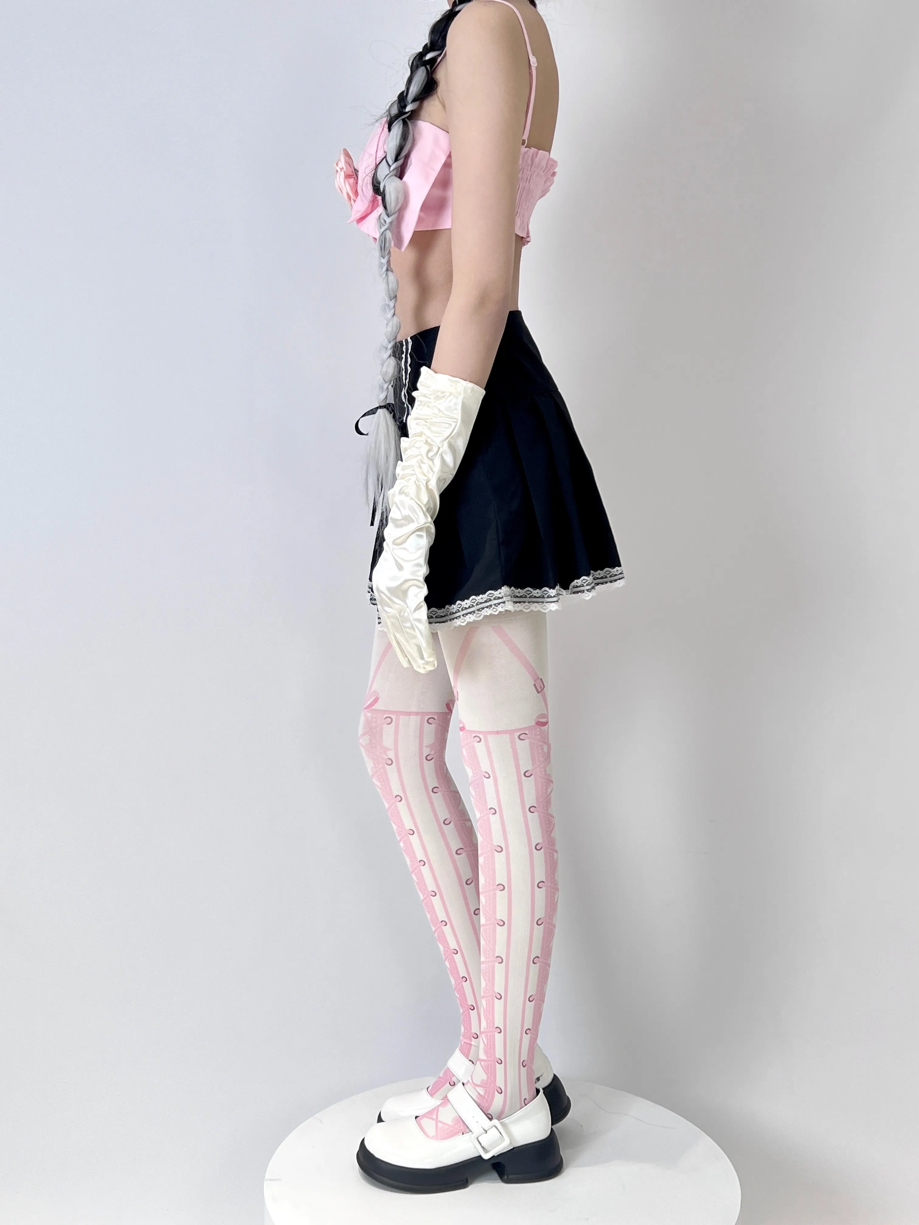 Sweet Lolita Pink Print Pantyhose