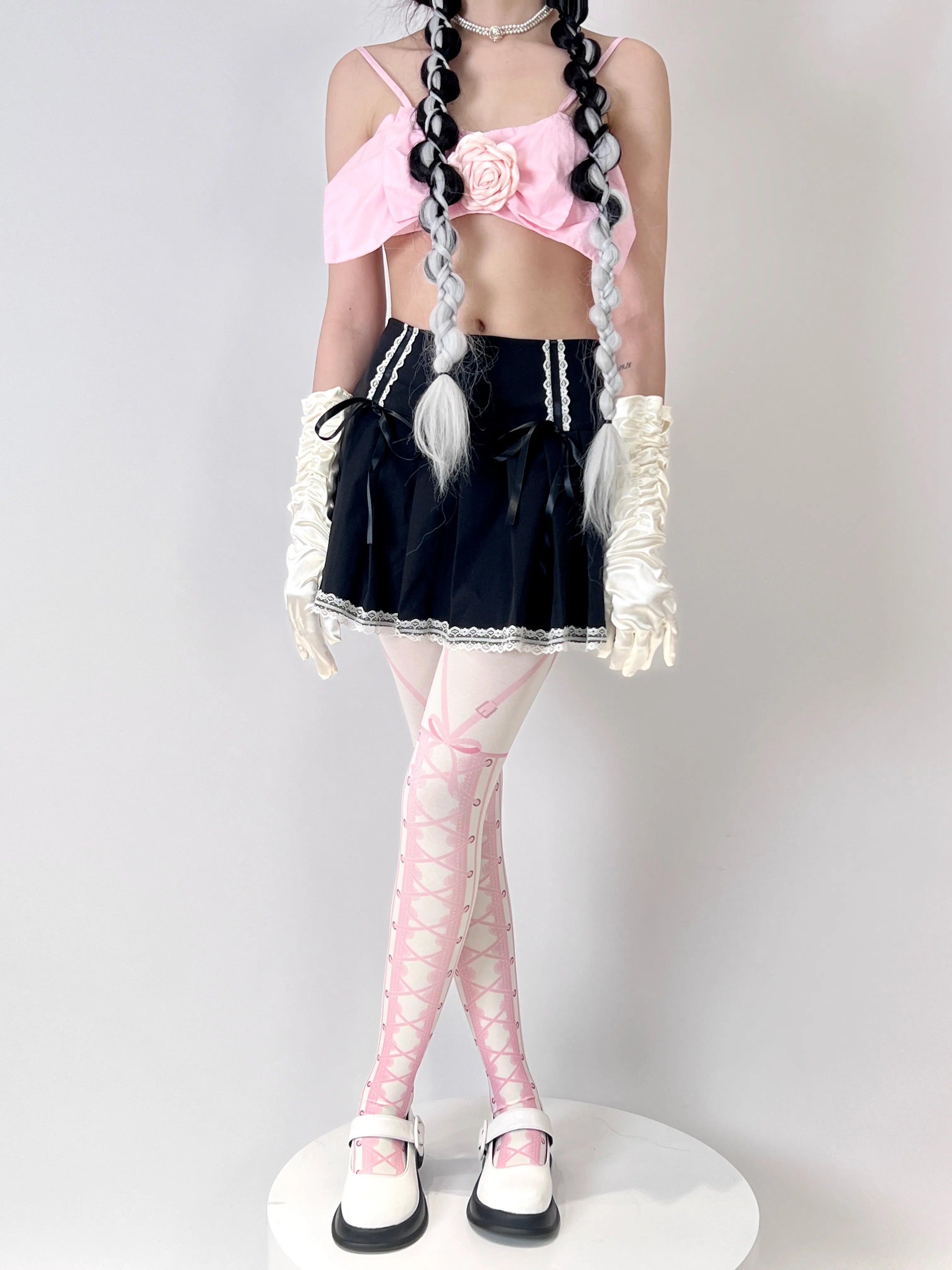 Sweet Lolita Pink Print Pantyhose