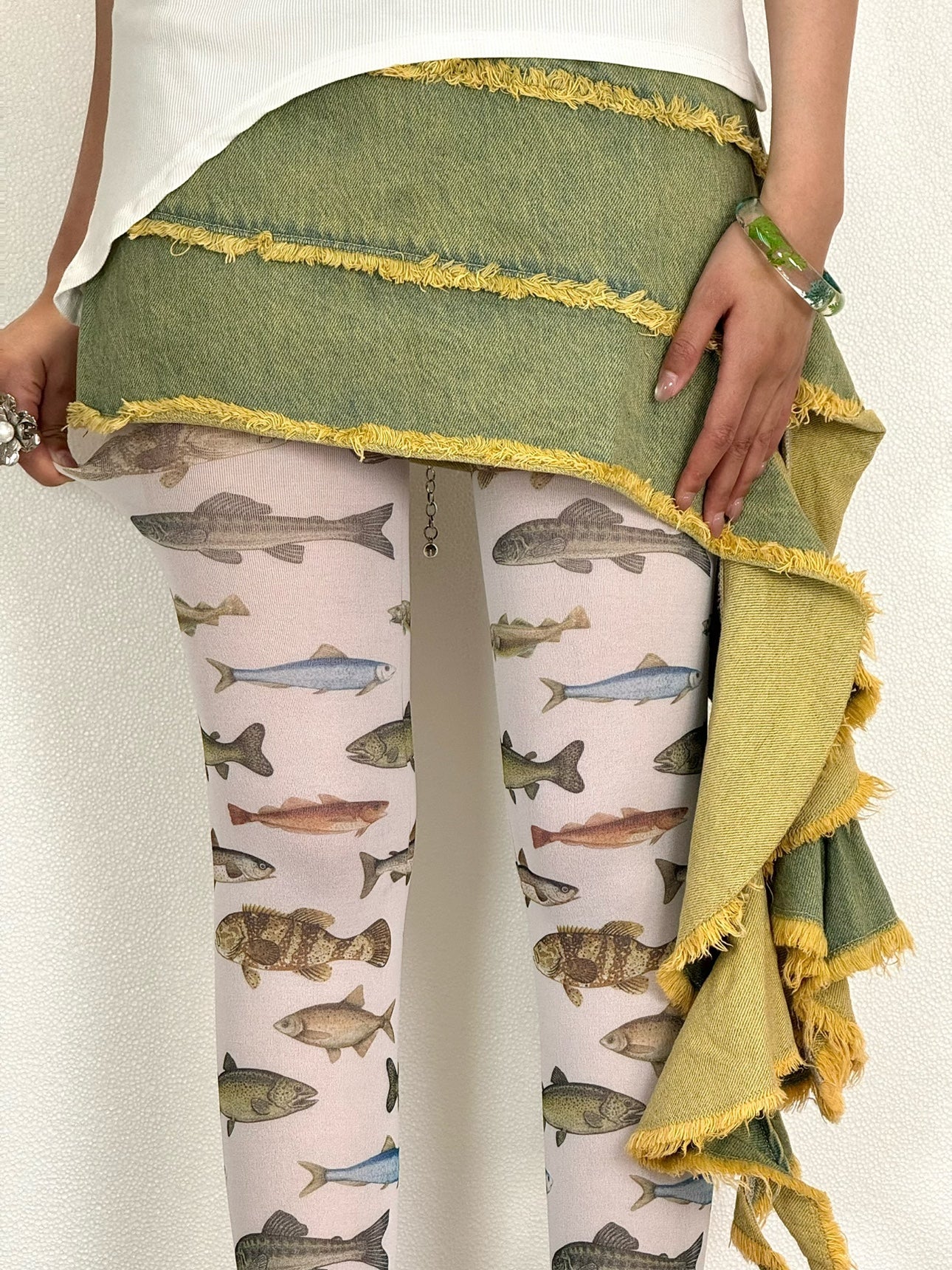 Tropical Fish Print Pantyhose