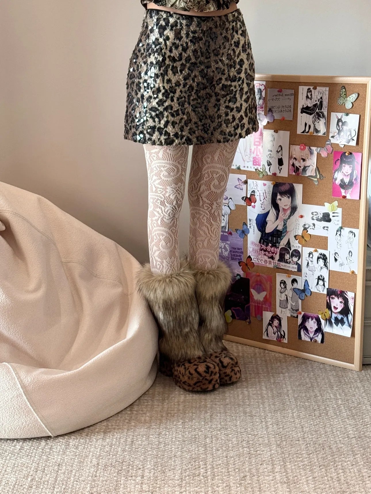 Y2K Fluffy Faux Fox Boot Covers