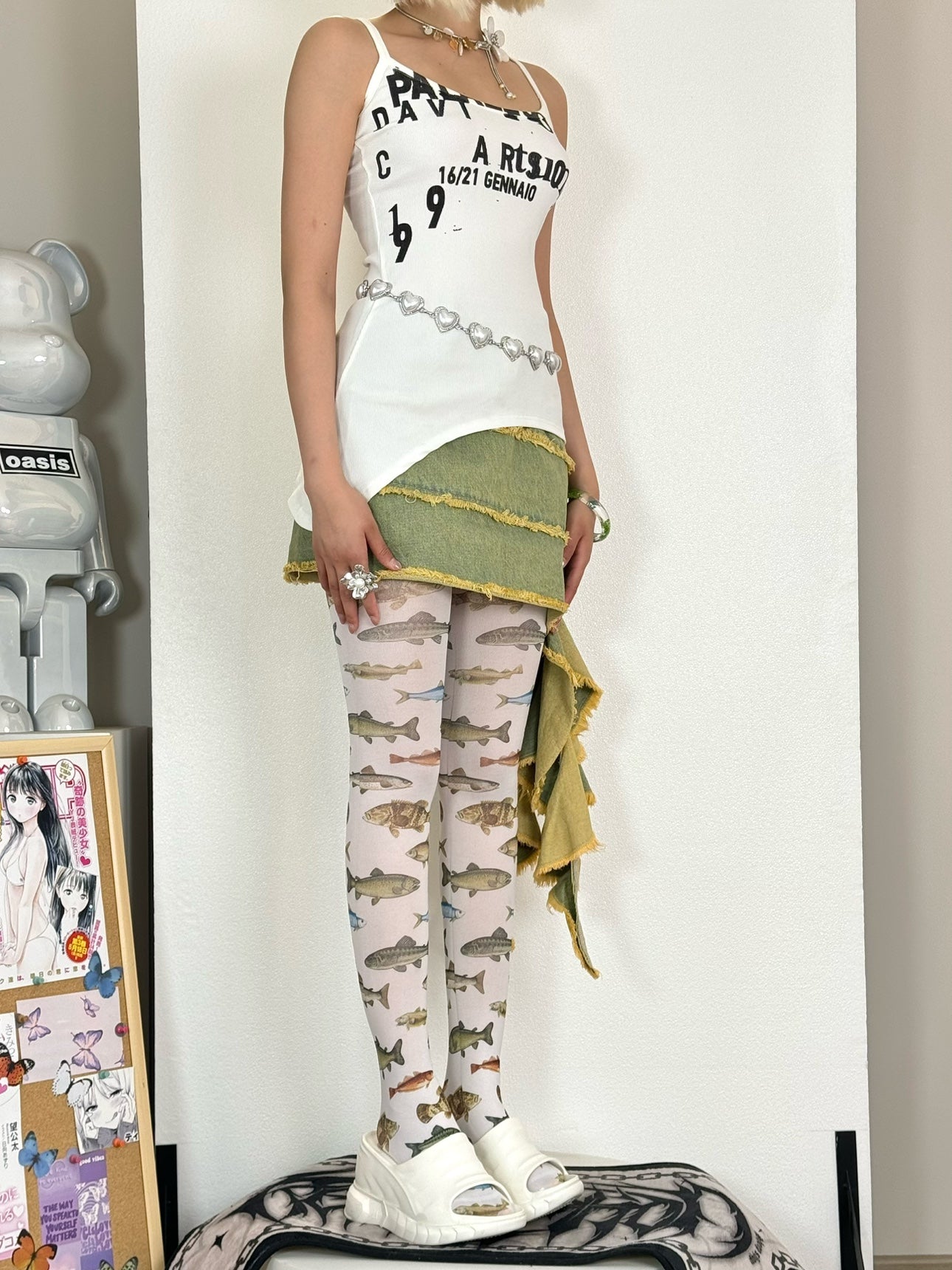 Tropical Fish Print Pantyhose