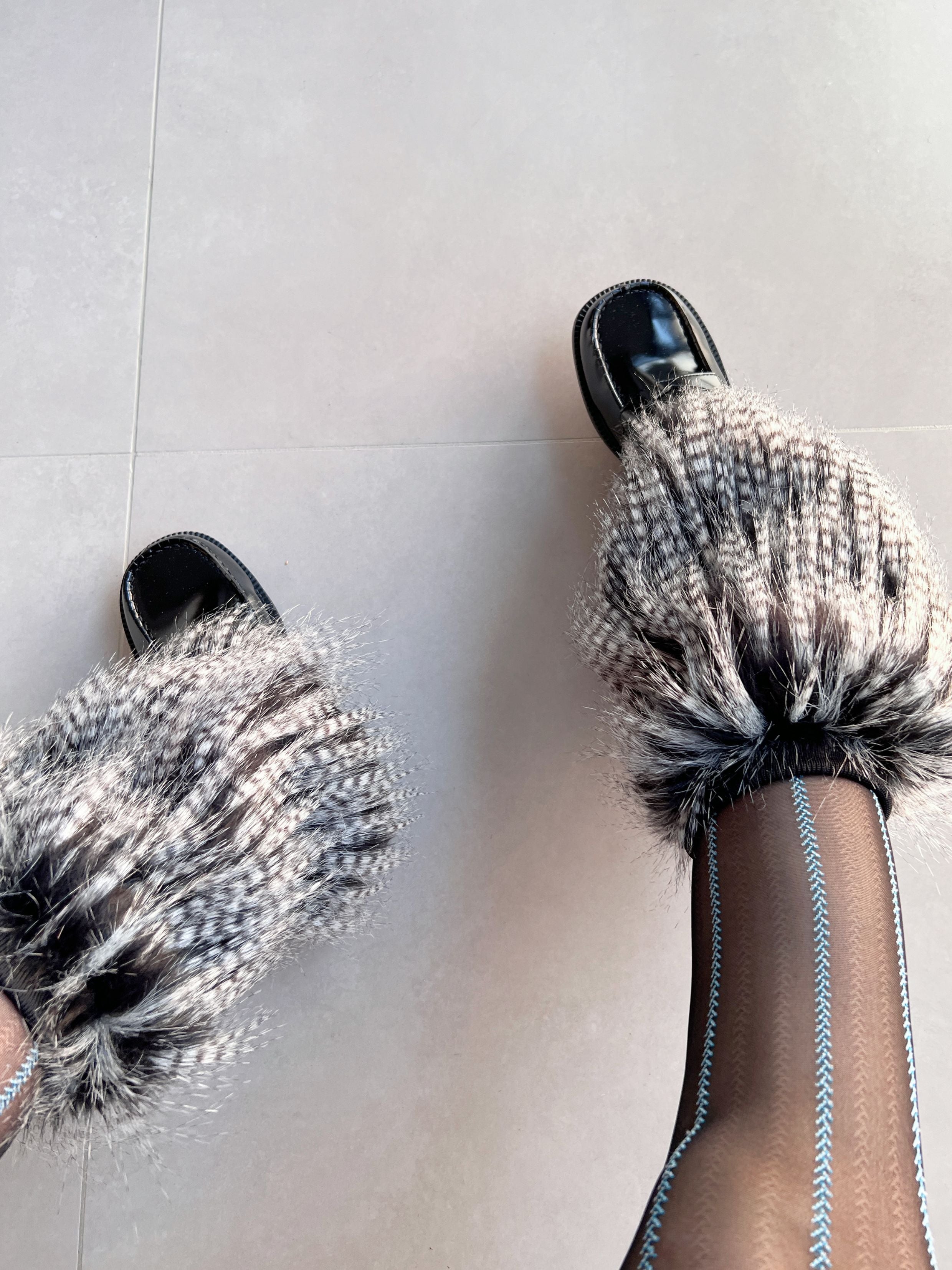 Y2K Fluffy Feather Leg Warmers – Boot Covers
