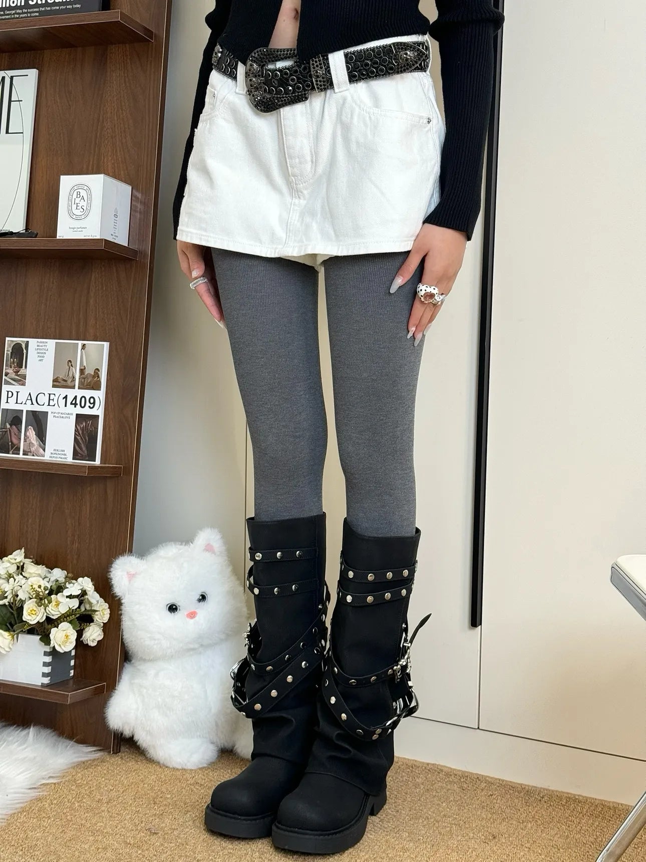 Sweet Pearl Bow Lolita Tights