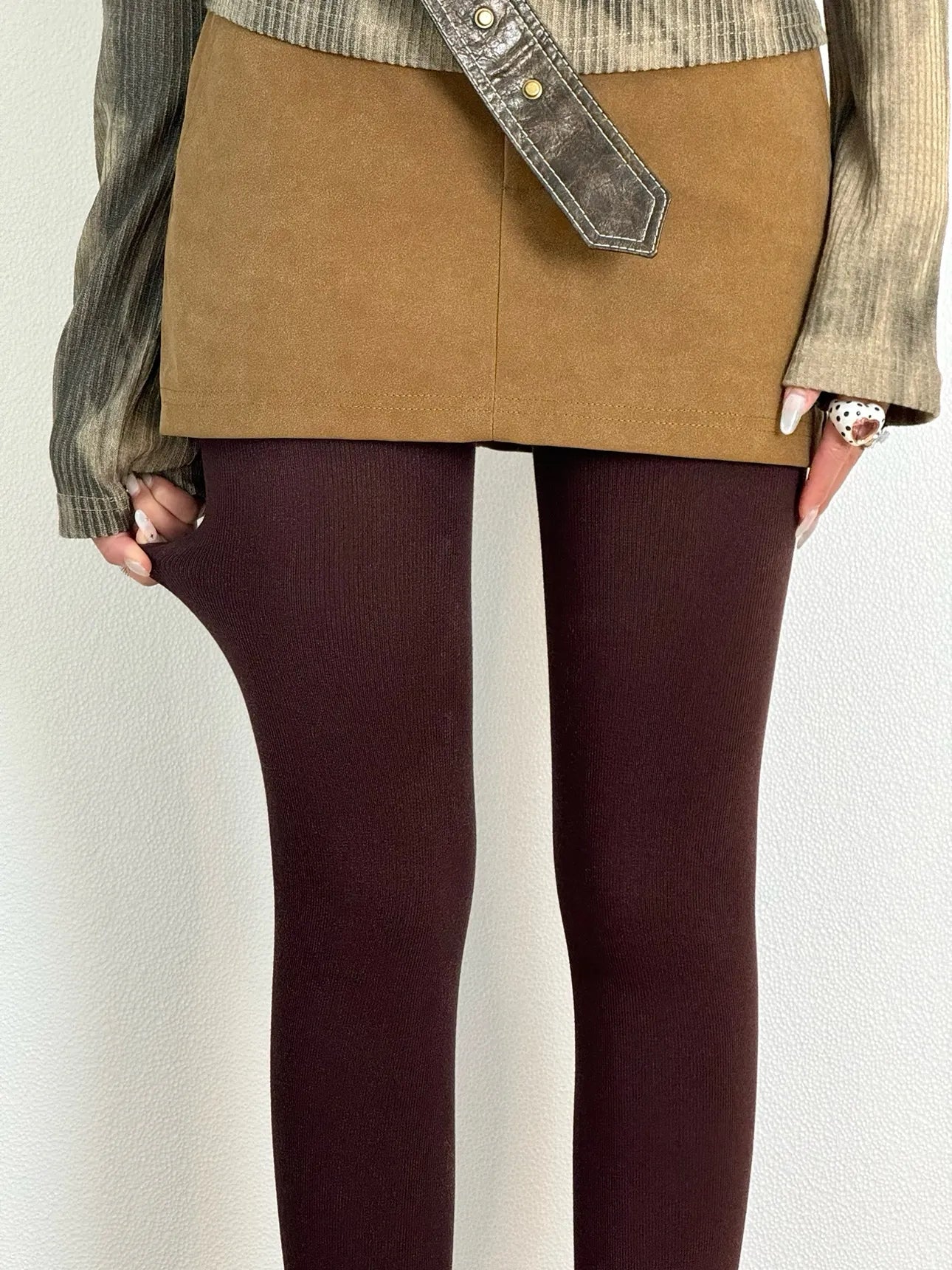 Plush Pearl Bow Lolita Tights