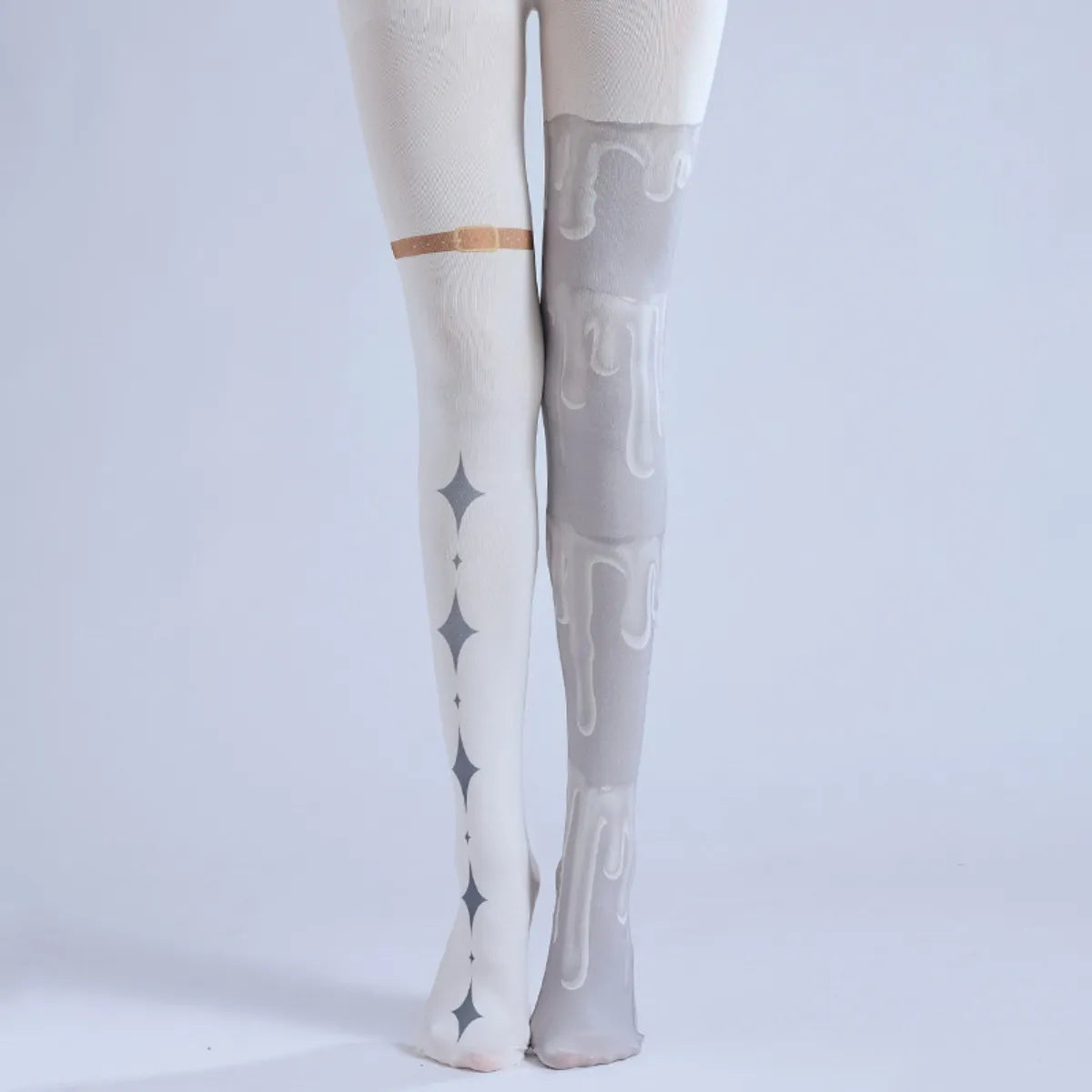 Punk Two-Sided Print Pantyhose