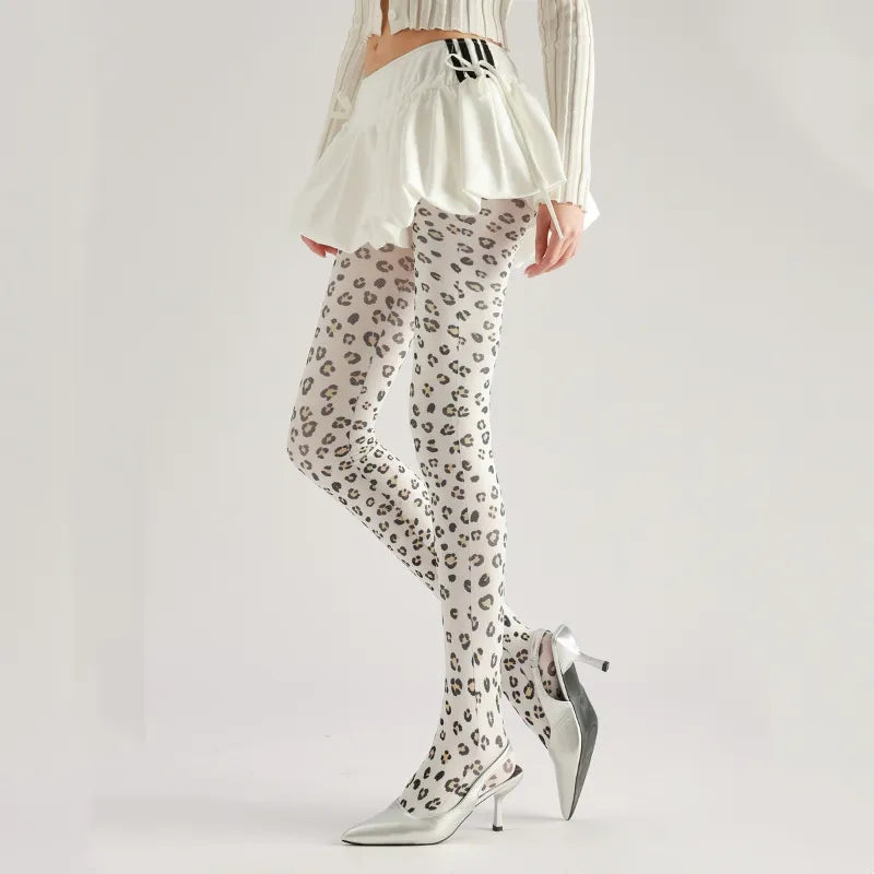 Leopard Print Pantyhose