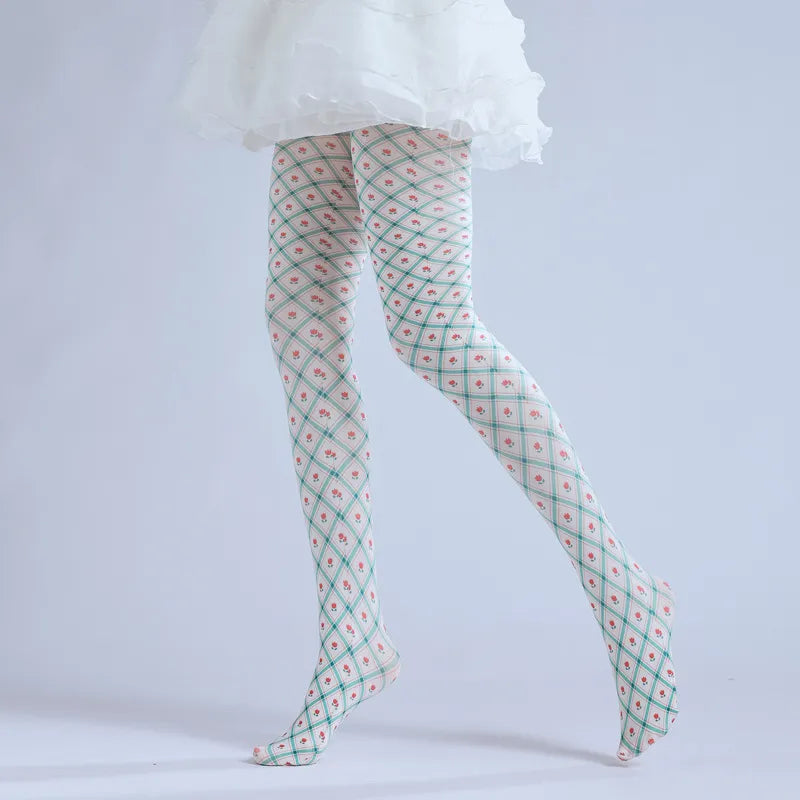 Plaid Print JK Lolita Tights