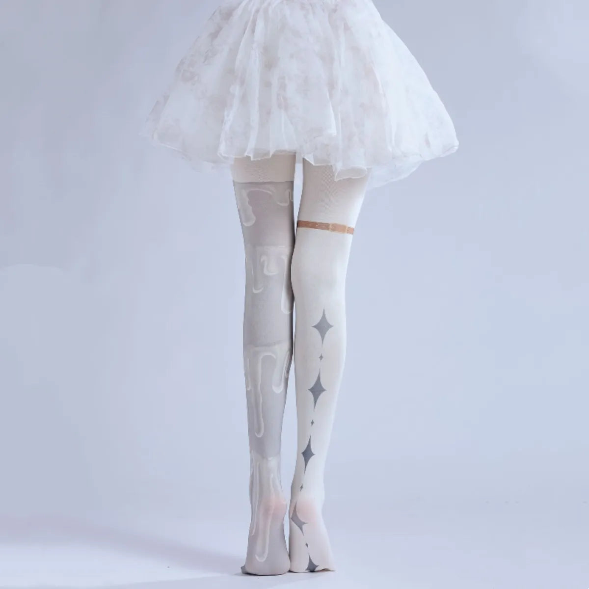 Punk Two-Sided Print Pantyhose