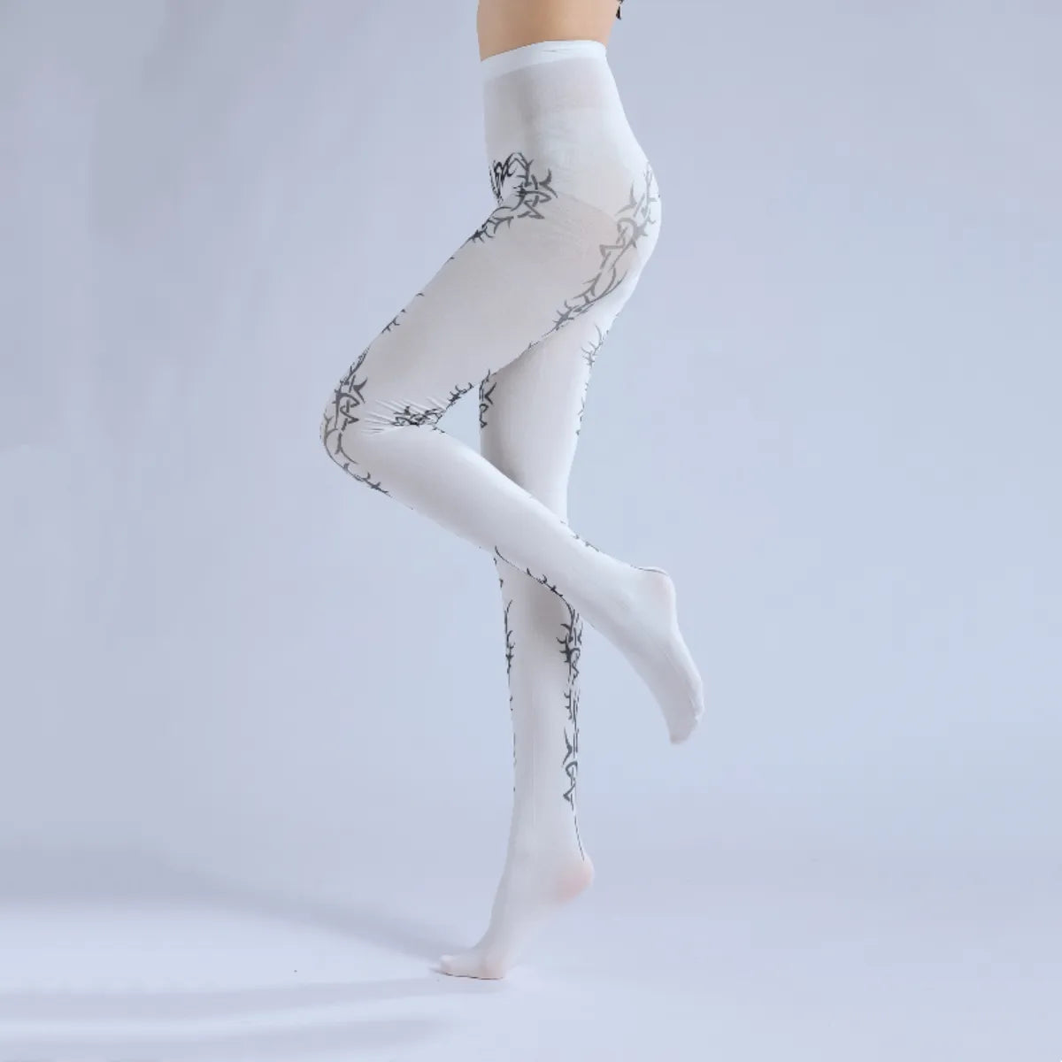 Thorn Fantasy Print Cosplay Tights