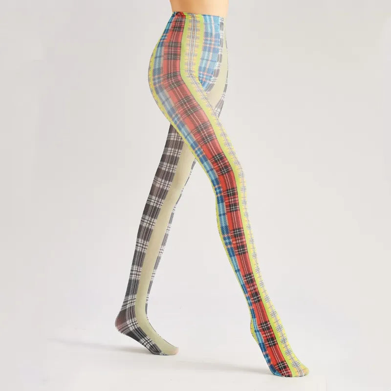 Trendy Checkered Tights