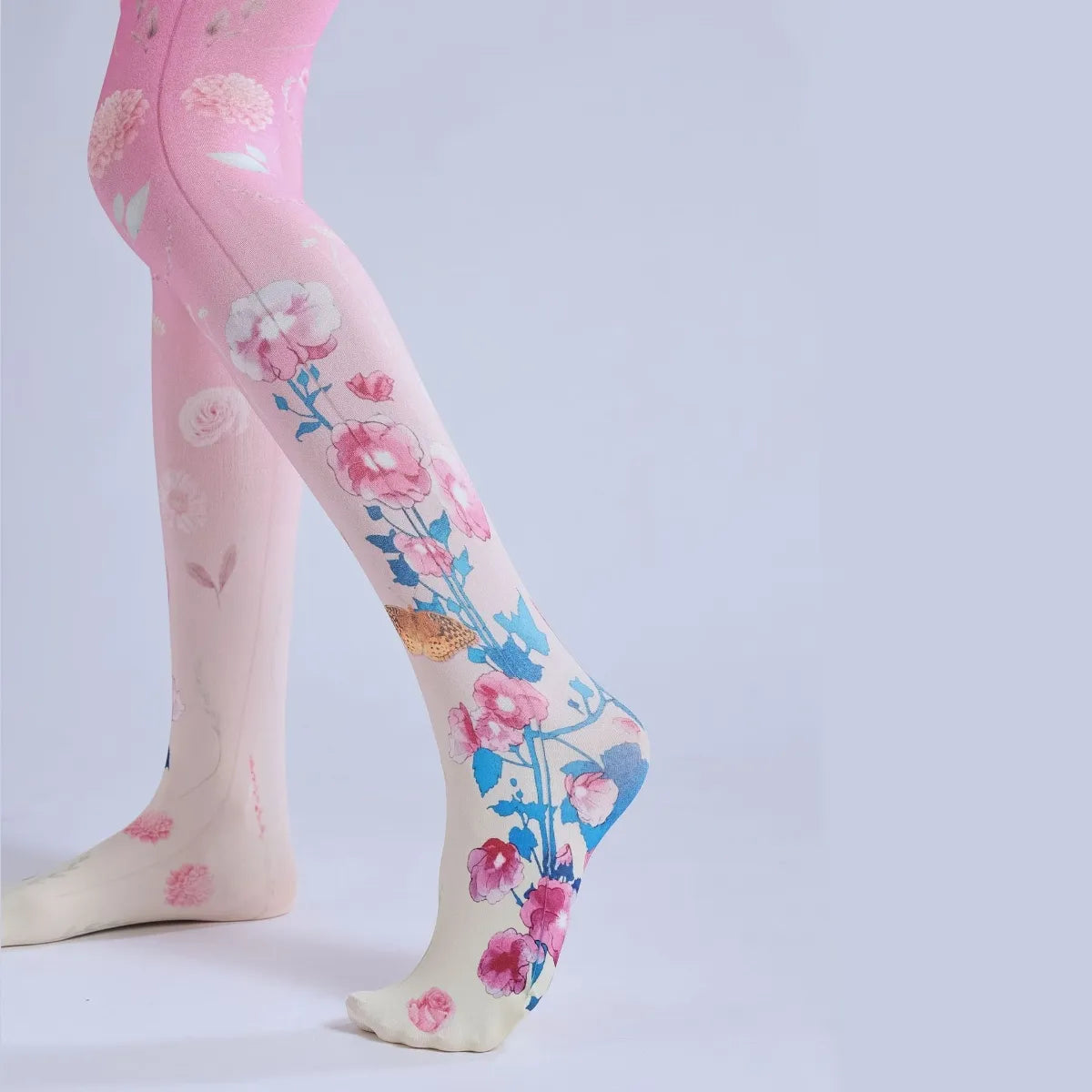 Kawaii Floral Lolita Print Tights