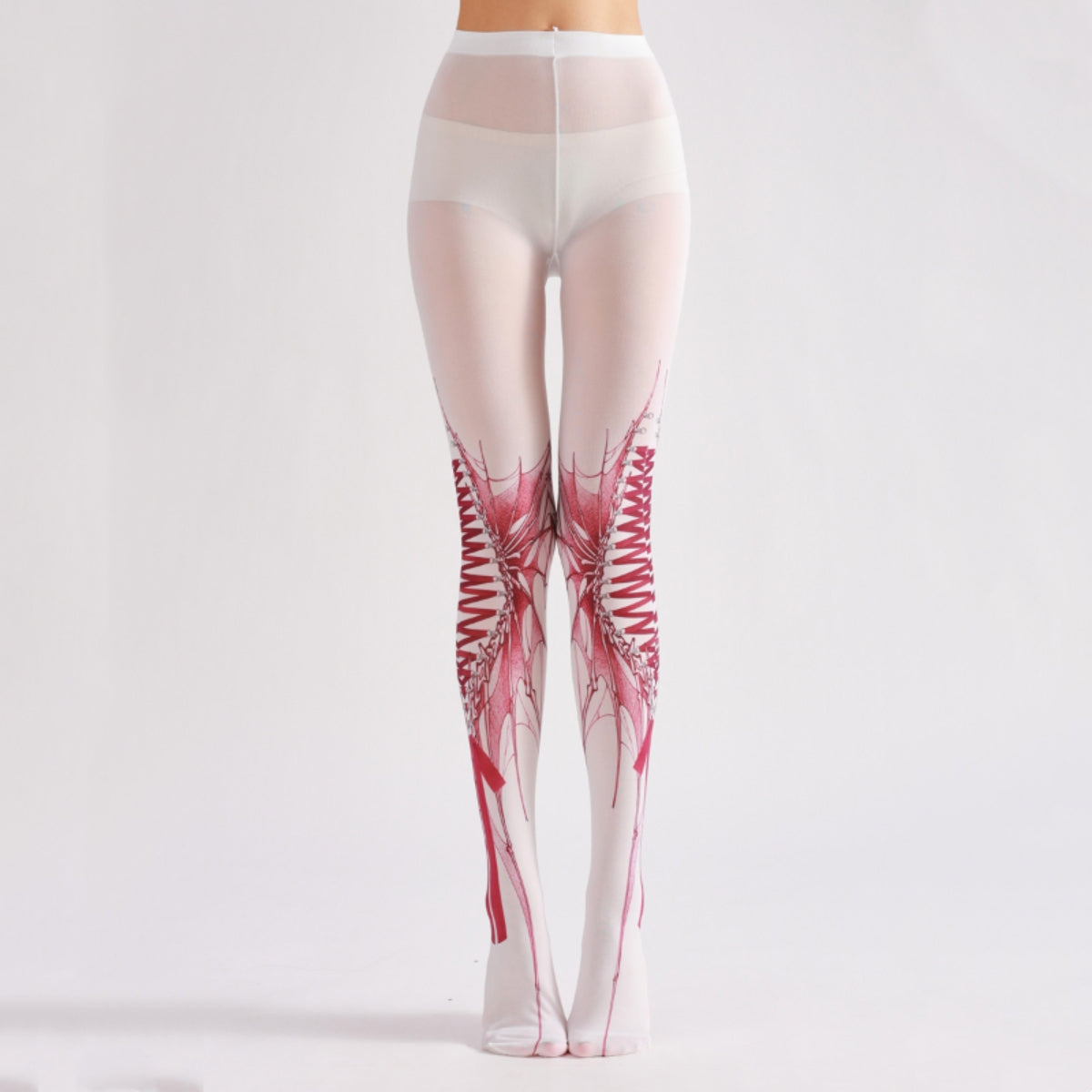 Halloween Gothic Print Tights