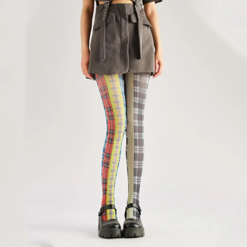 Trendy Checkered Tights