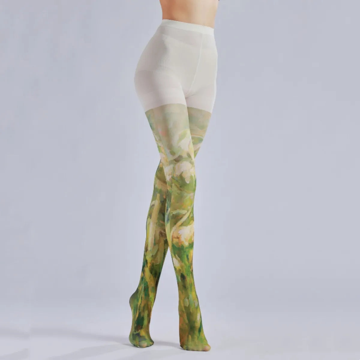 Vintage Oil Painting Print Tights