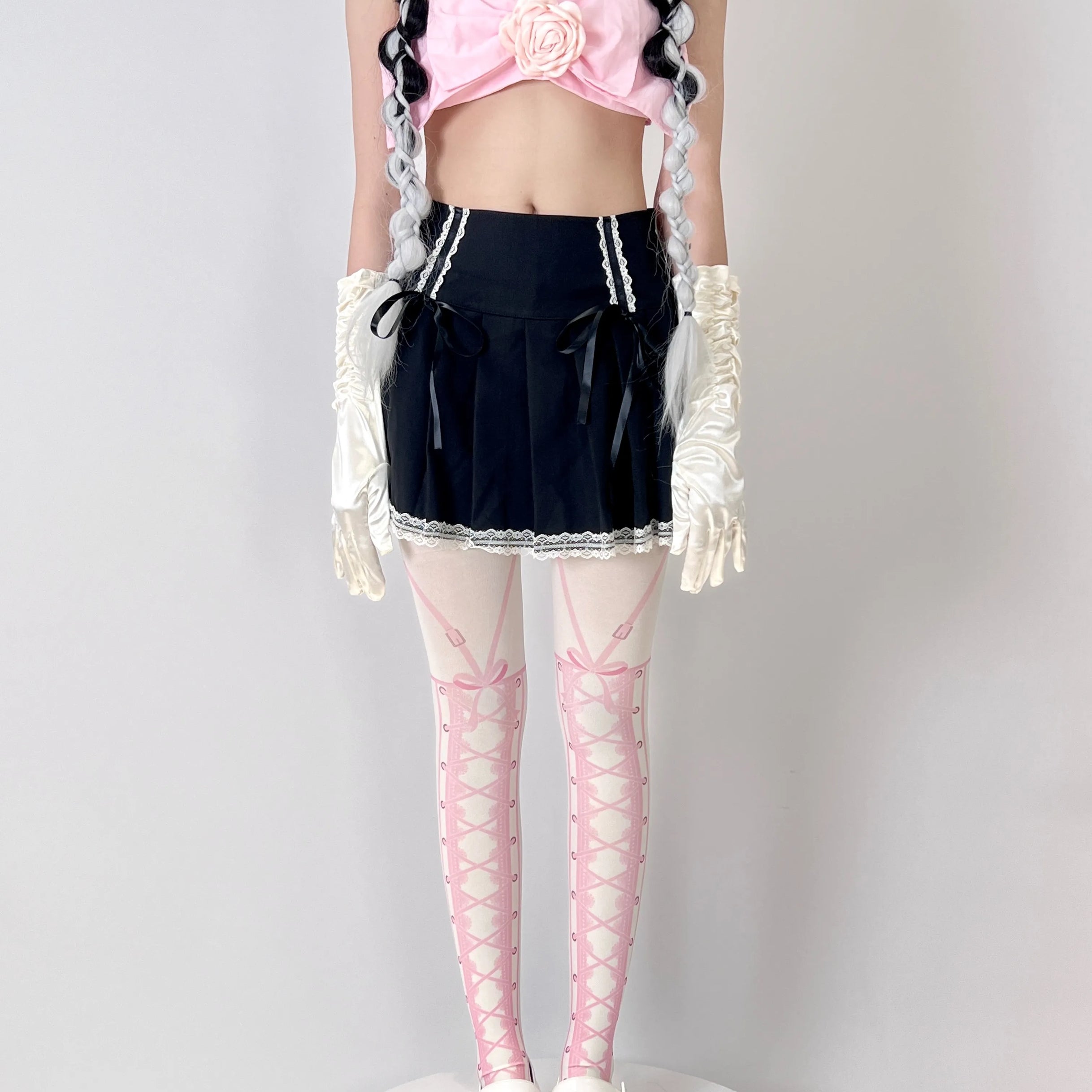 Sweet Lolita Pink Print Pantyhose