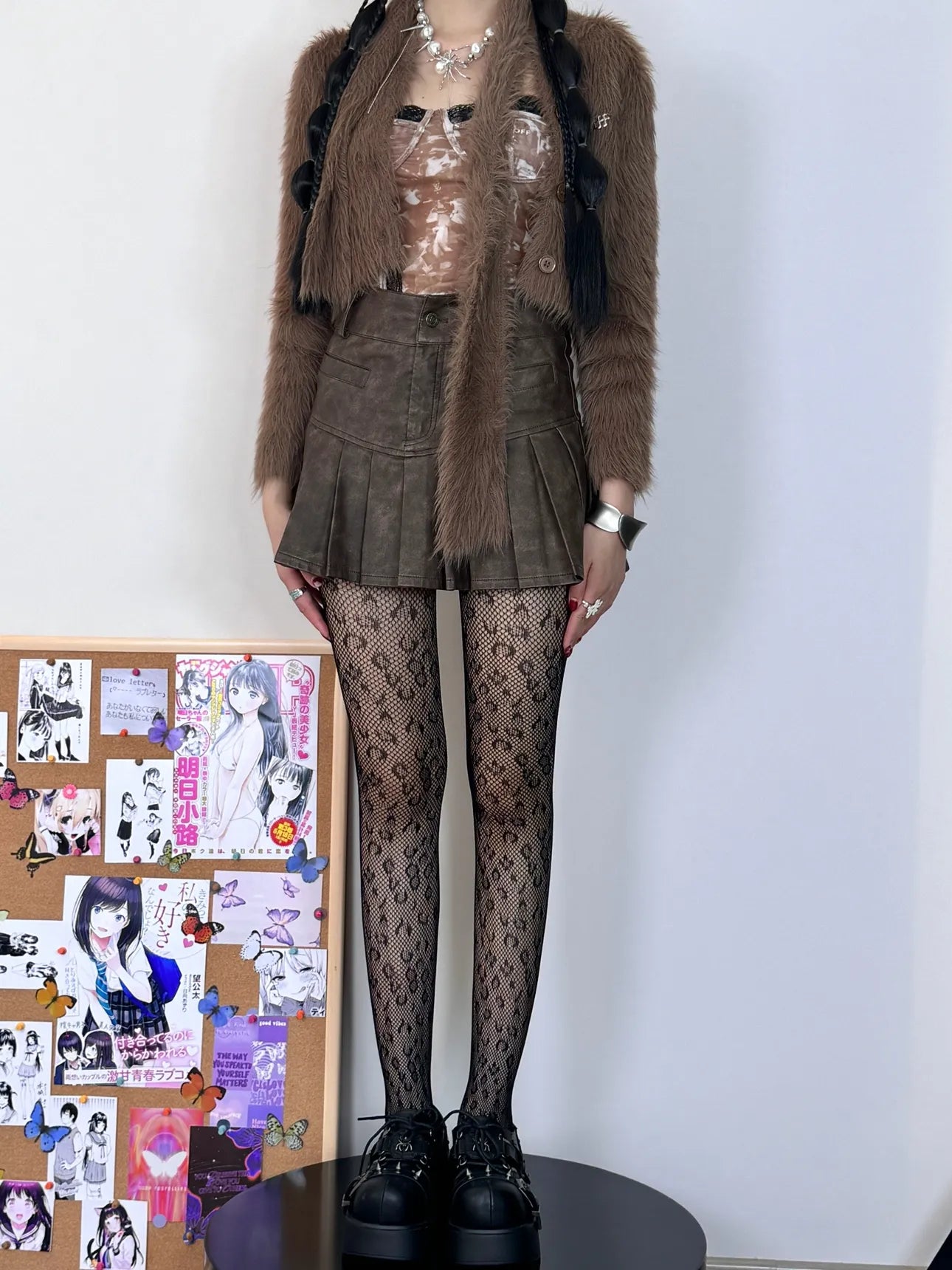 Leopard Lace Fishnet Tights