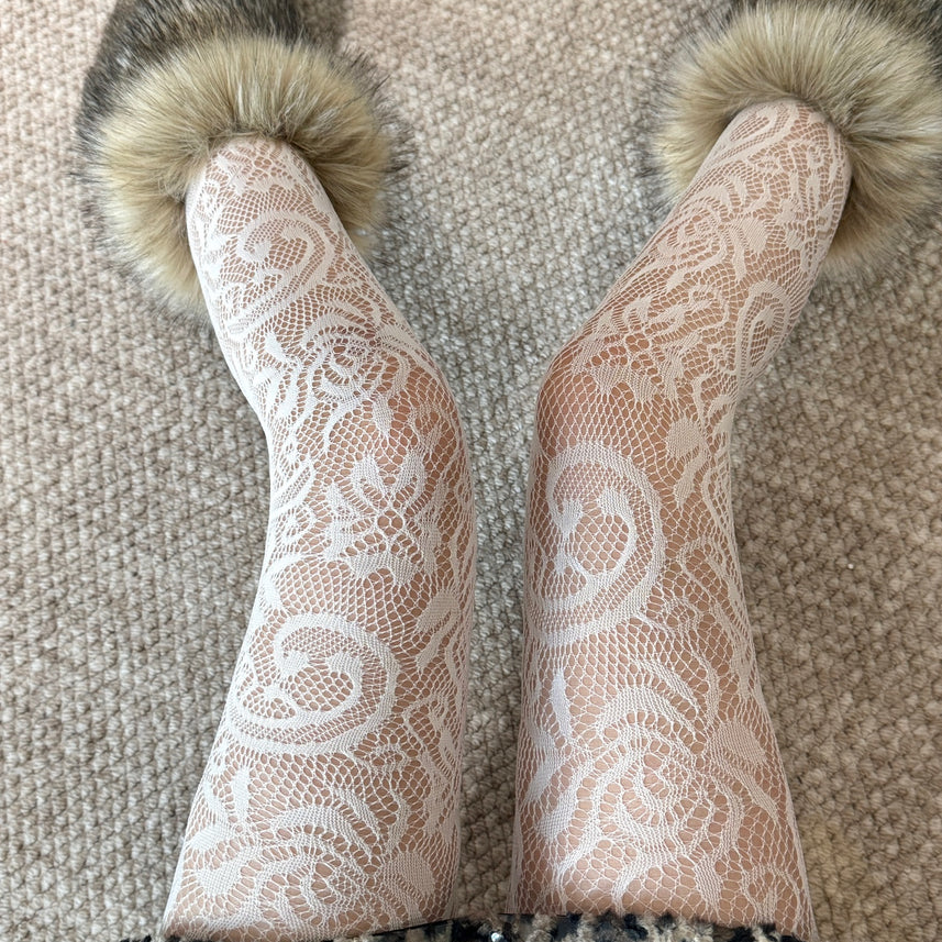 Y2K Fluffy Faux Fox Boot Covers