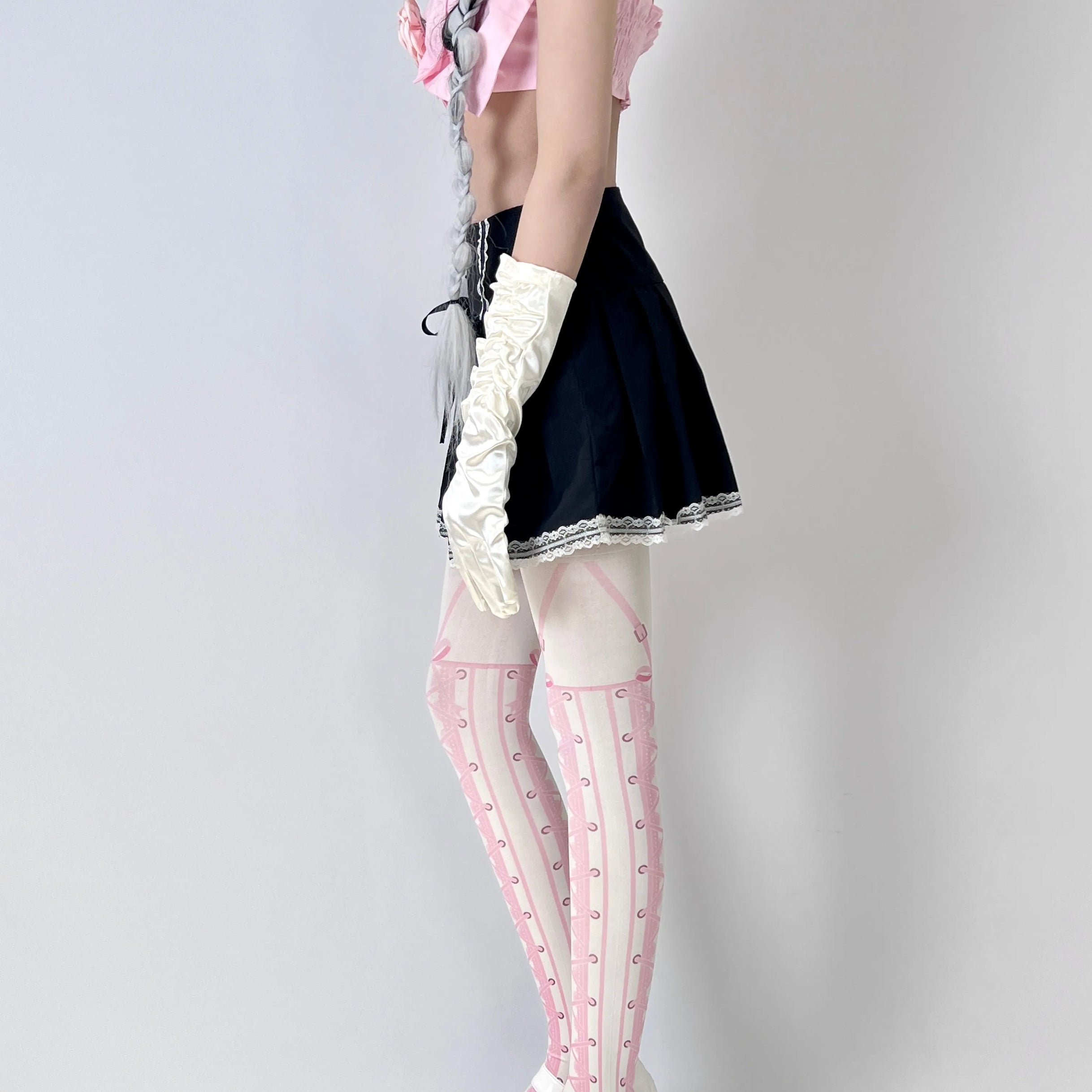 Sweet Lolita Pink Print Pantyhose
