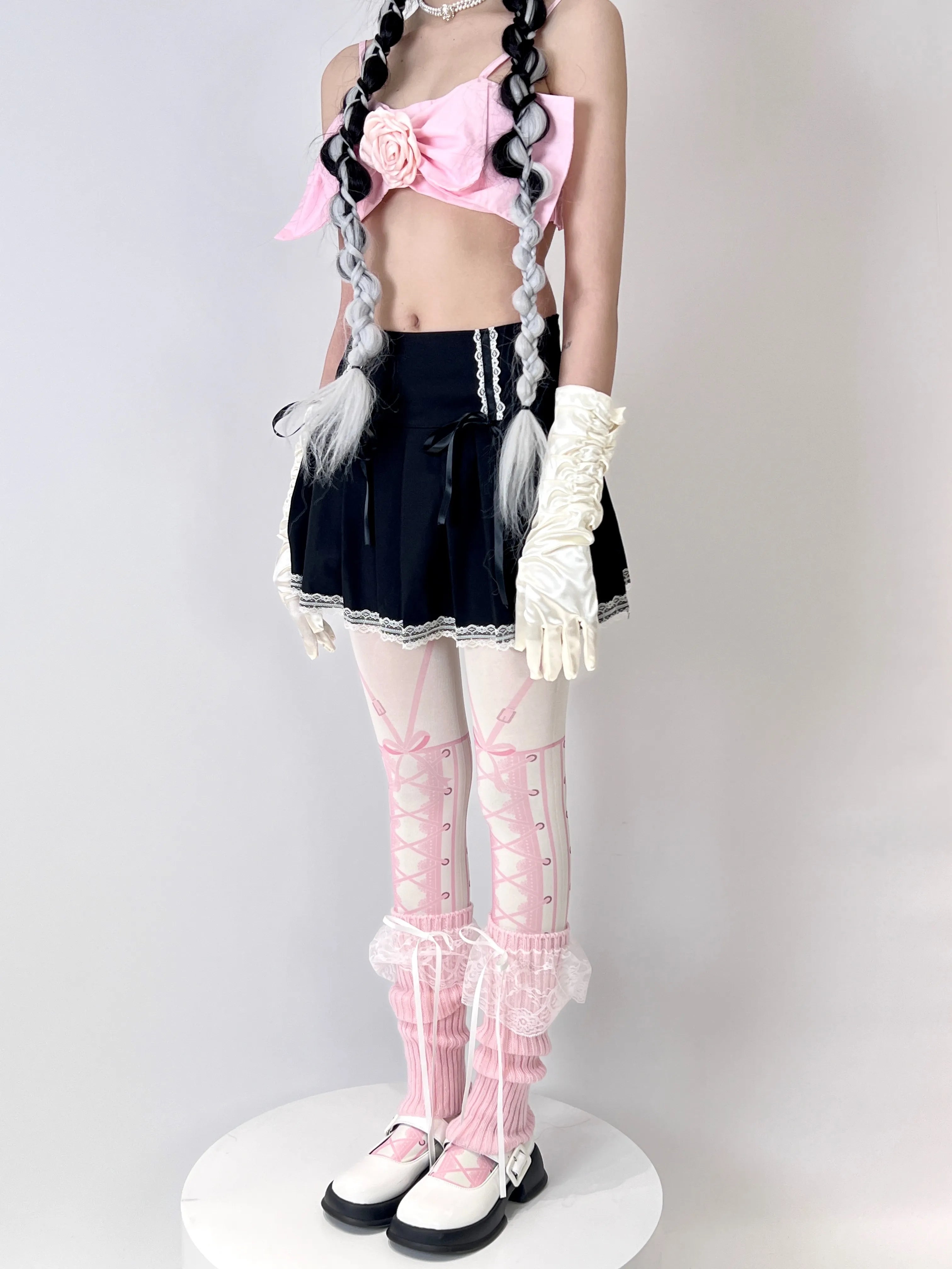 Sweet Lolita Pink Print Pantyhose