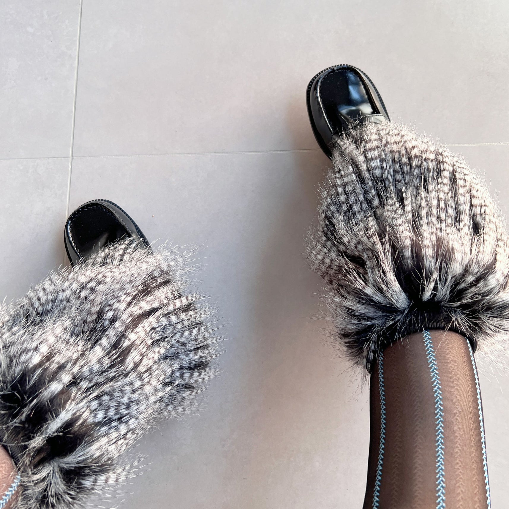 Y2K Fluffy Feather Leg Warmers – Boot Covers