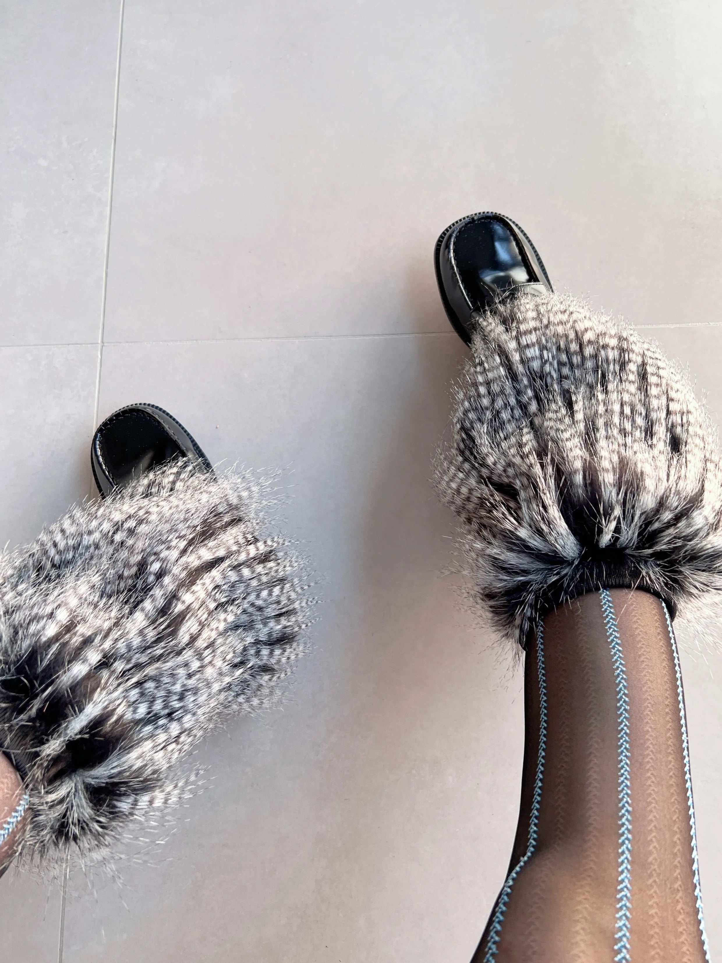 Y2K Fluffy Feather Leg Warmers – Boot Covers