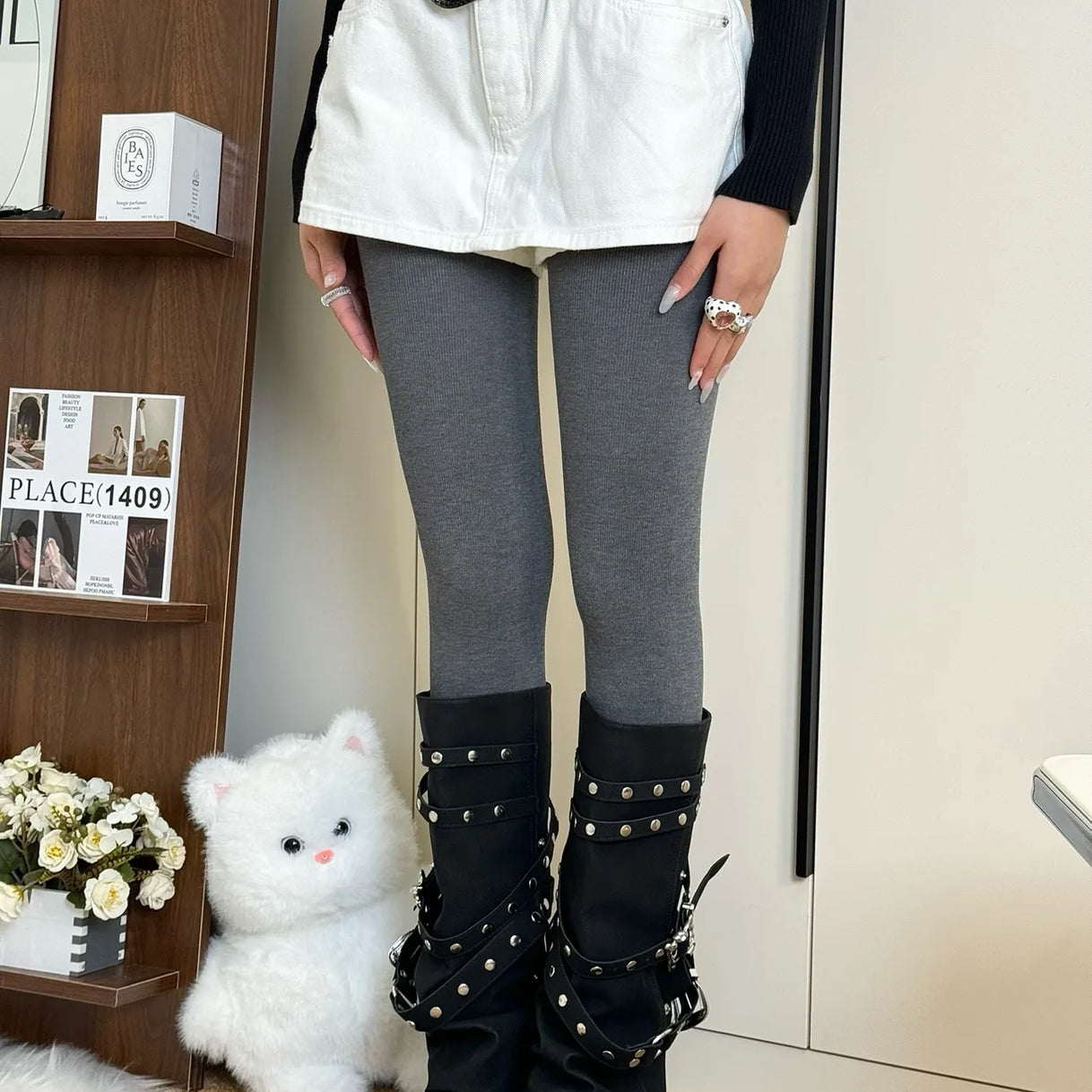 Sweet Pearl Bow Lolita Tights