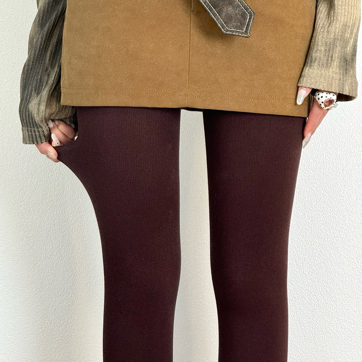 Plush Pearl Bow Lolita Tights