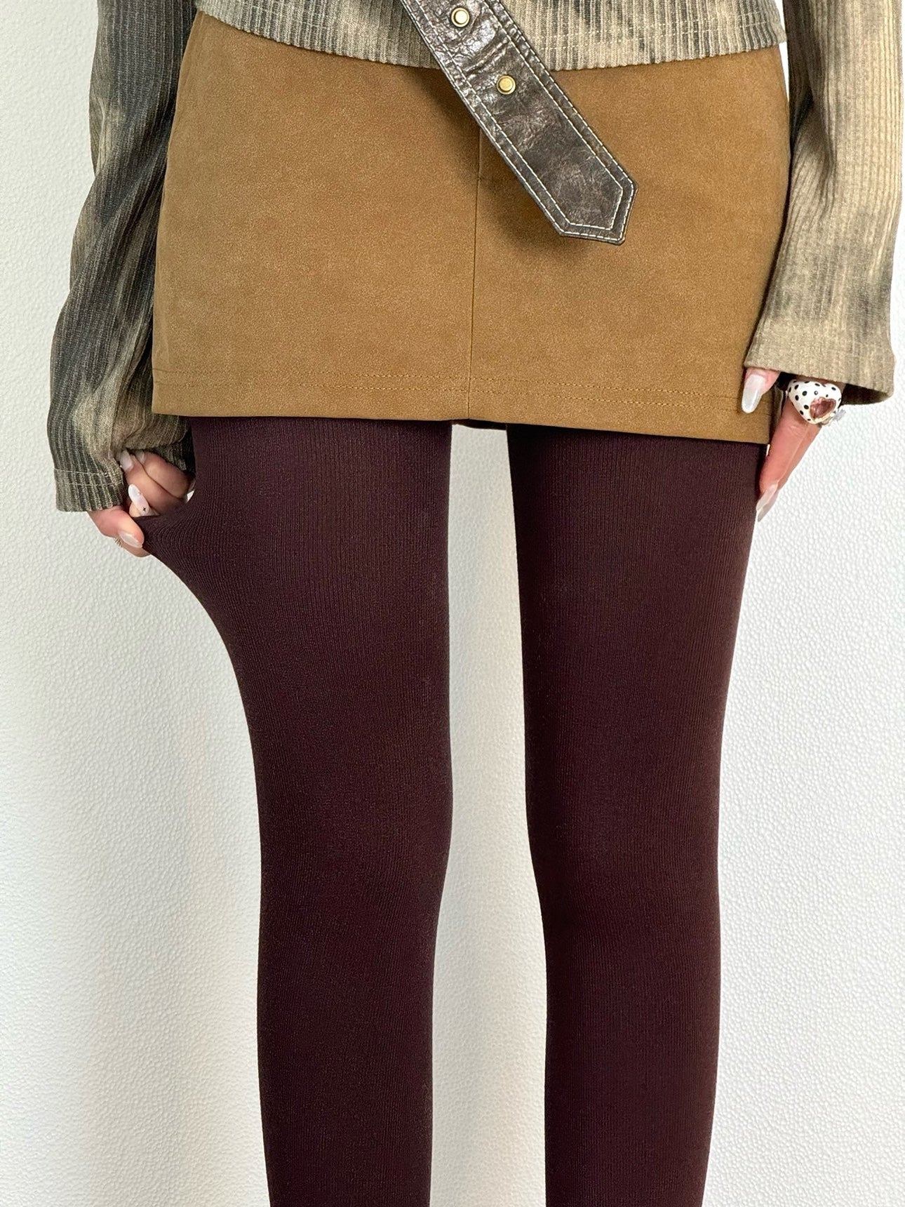 Plush Pearl Bow Lolita Tights