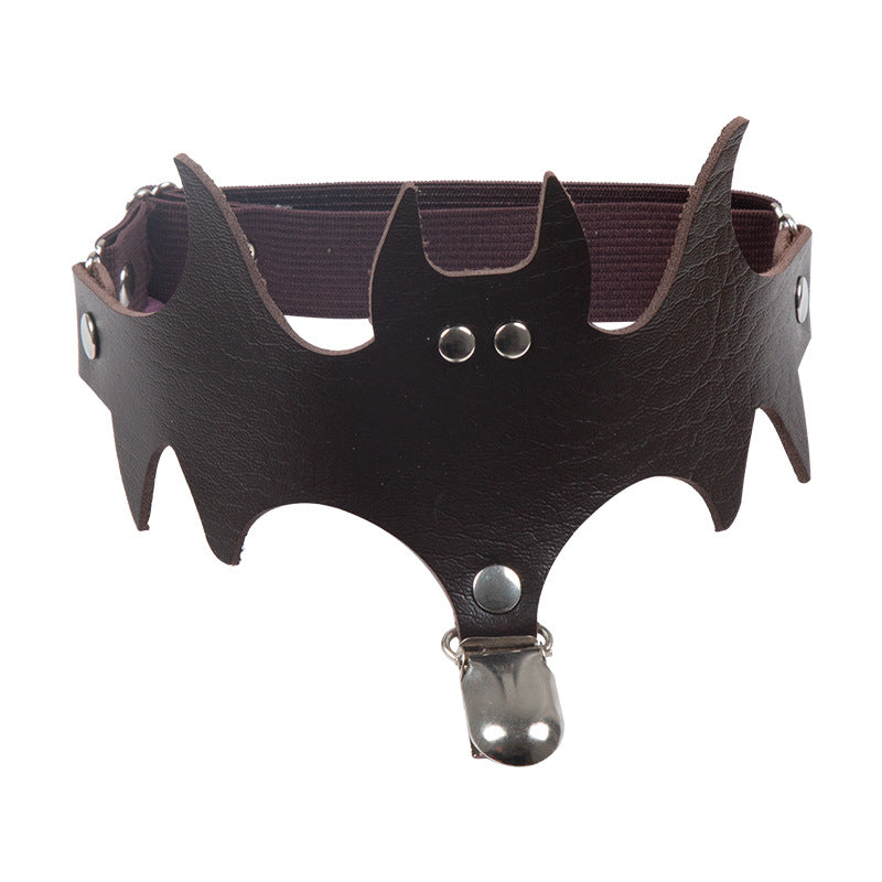 Punk Bat Wing PU Garter Harness