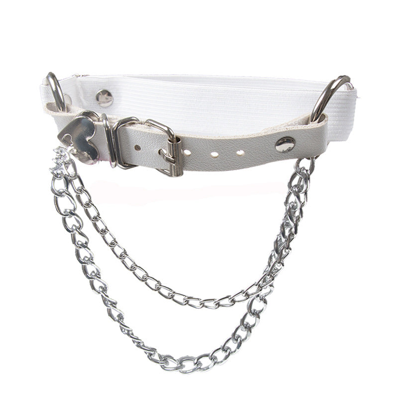 Punk Heart Chain Thigh Garter