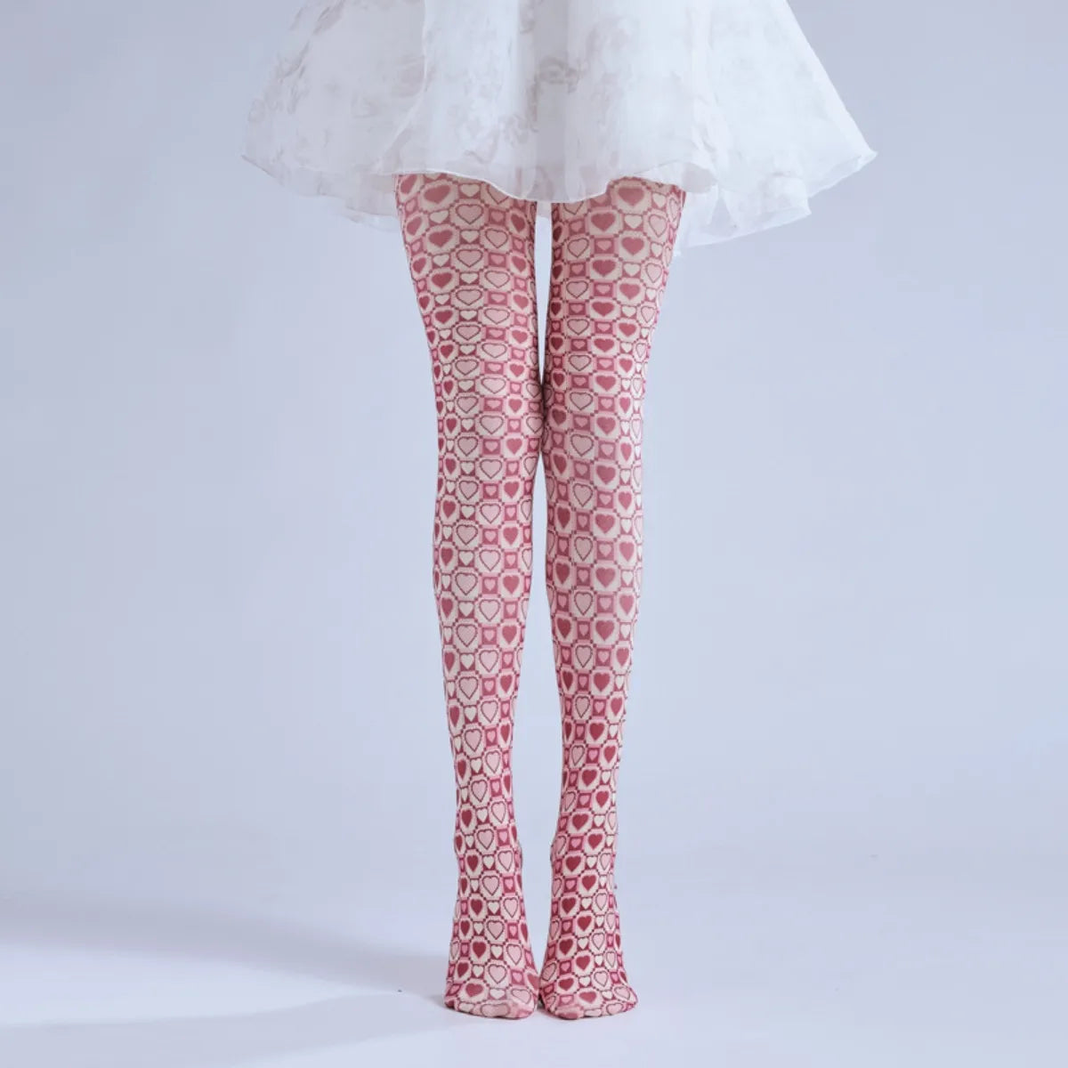 Sweet Heart Print Tights