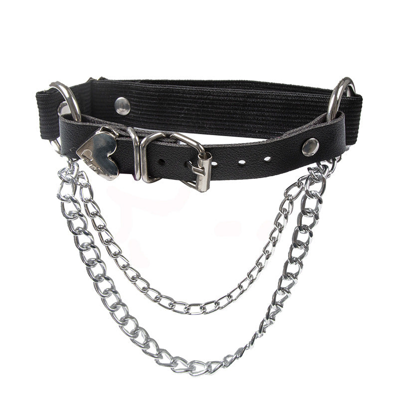 Punk Heart Chain Thigh Garter