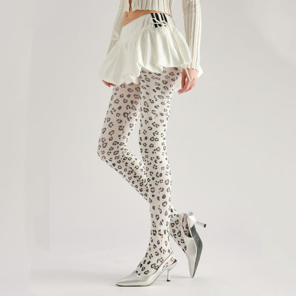 Leopard Print Pantyhose
