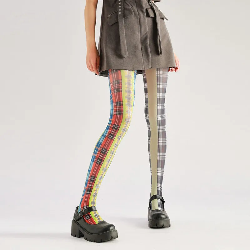 Trendy Checkered Tights