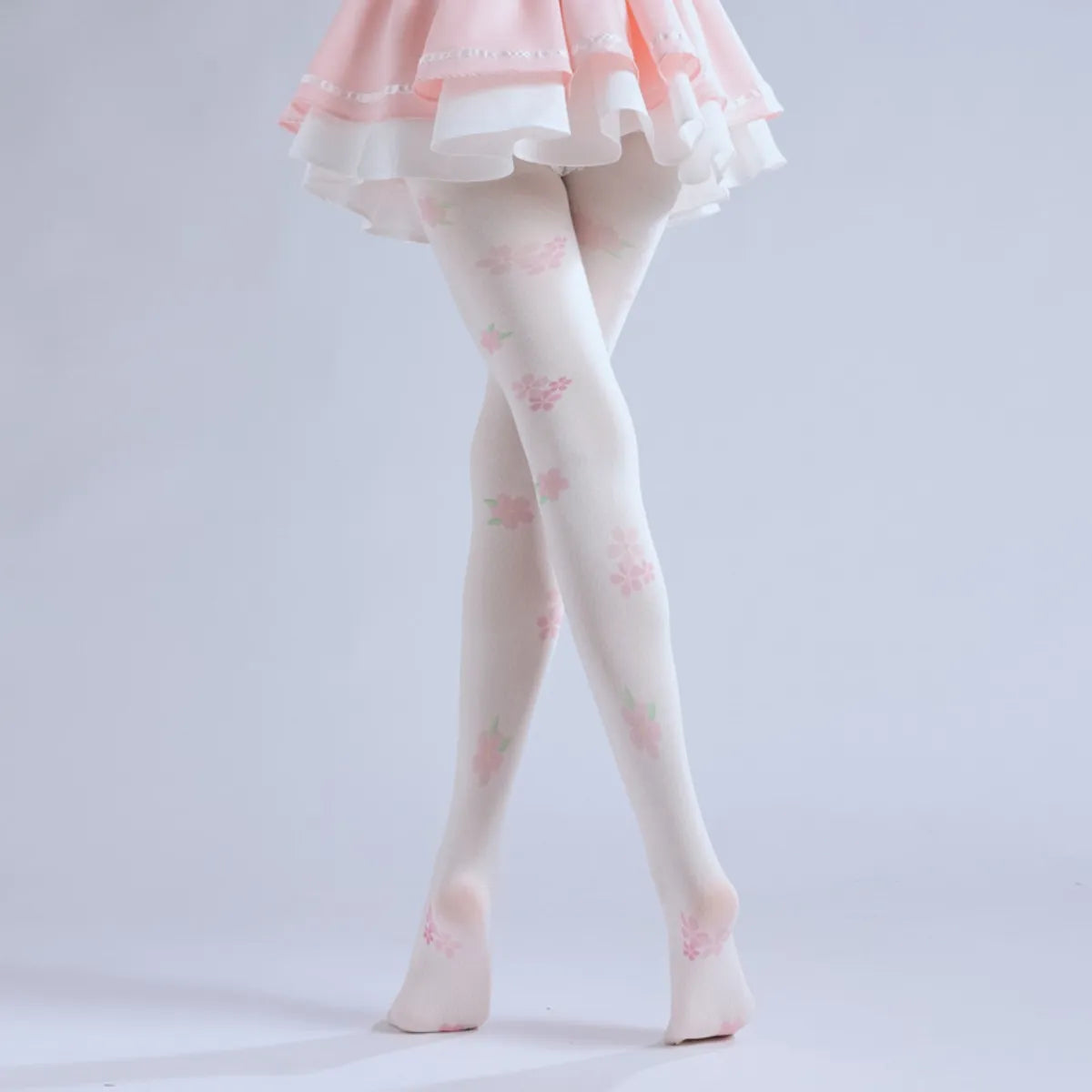 Sakura Mesh Print Tights