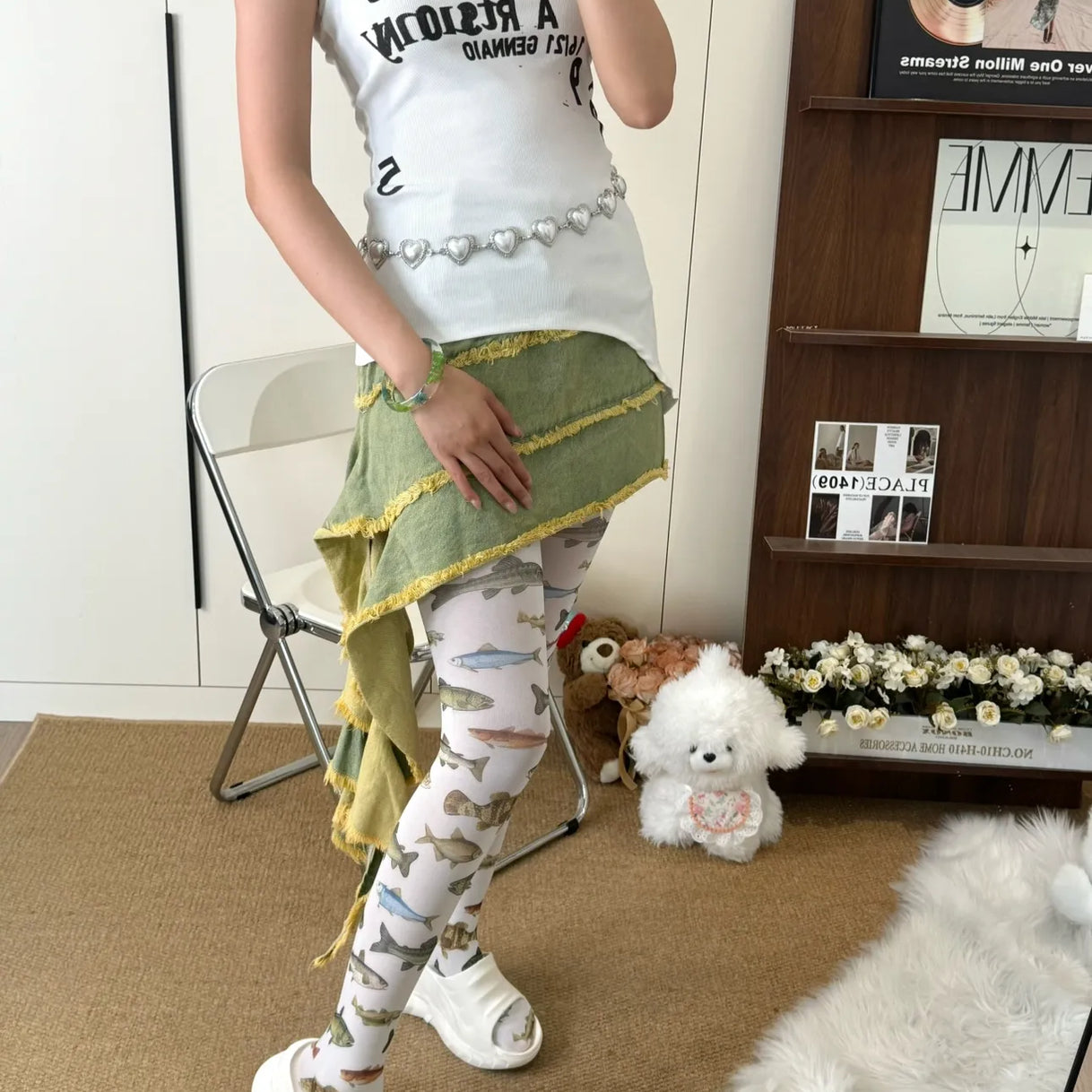 Tropical Fish Print Pantyhose