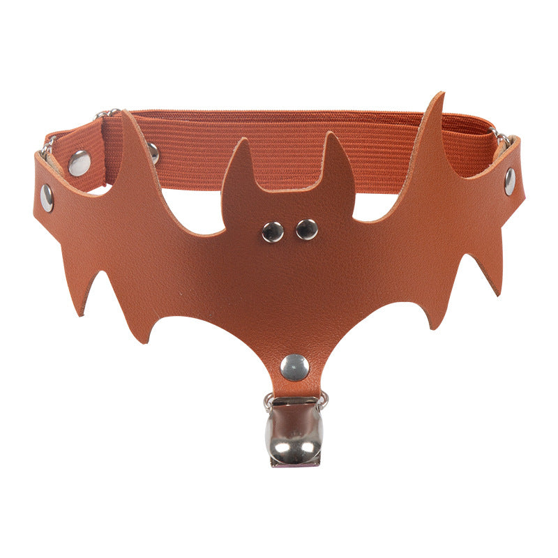 Punk Bat Wing PU Garter Harness