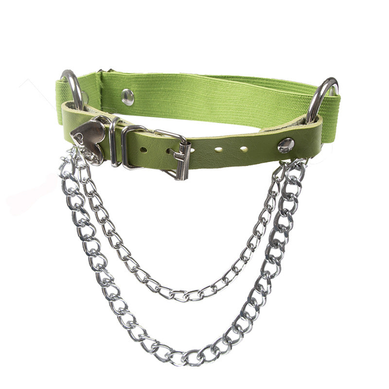 Punk Heart Chain Thigh Garter