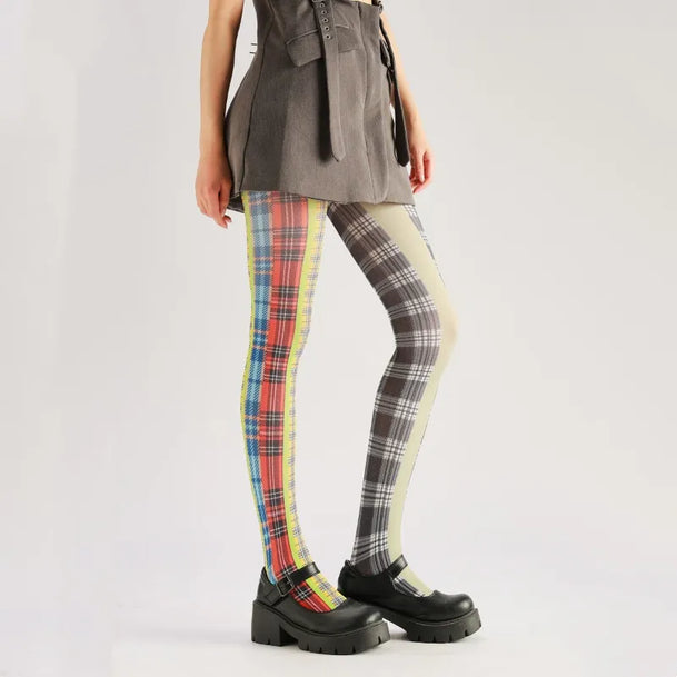 Trendy Checkered Tights