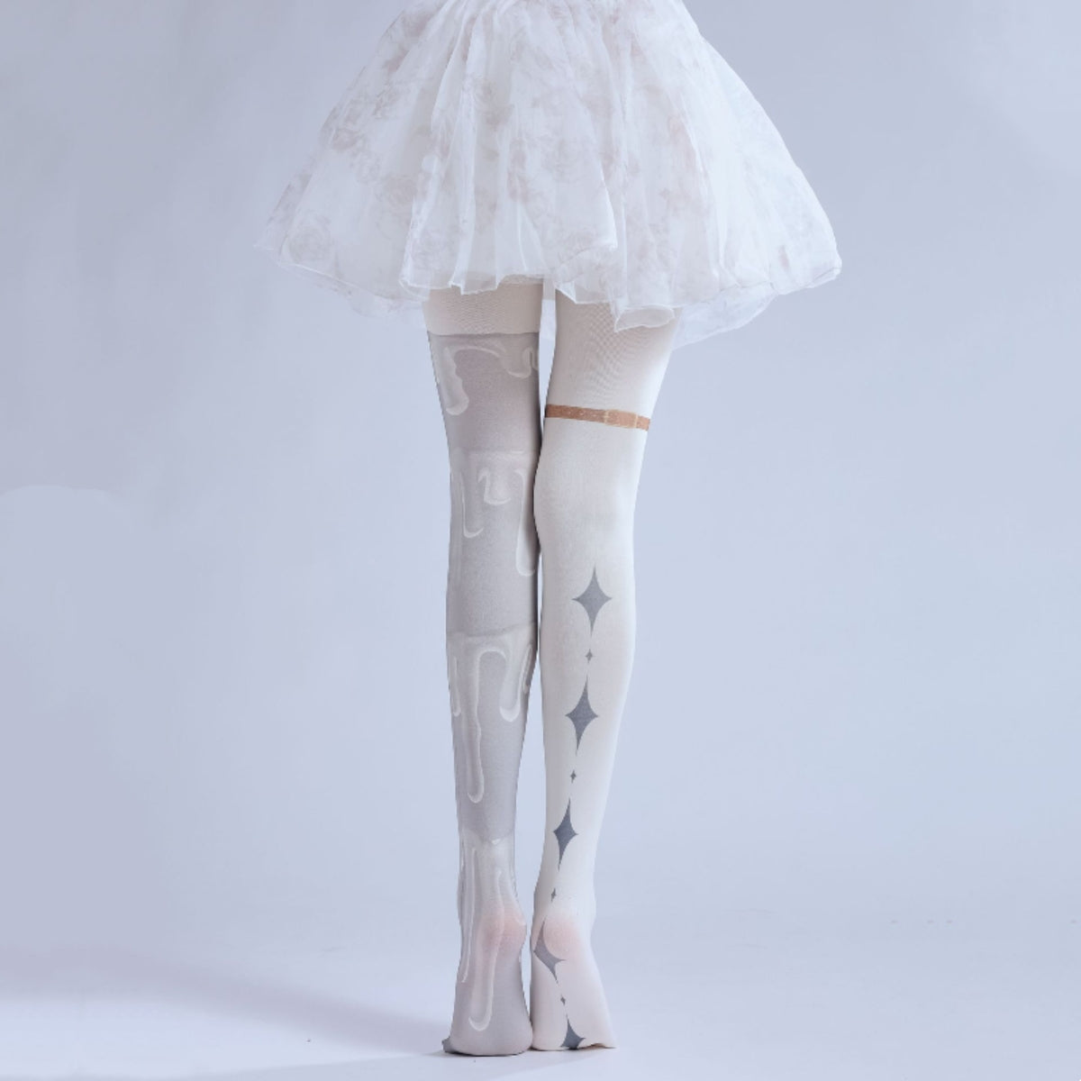 Punk Two-Sided Print Pantyhose