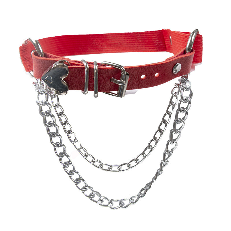 Punk Heart Chain Thigh Garter
