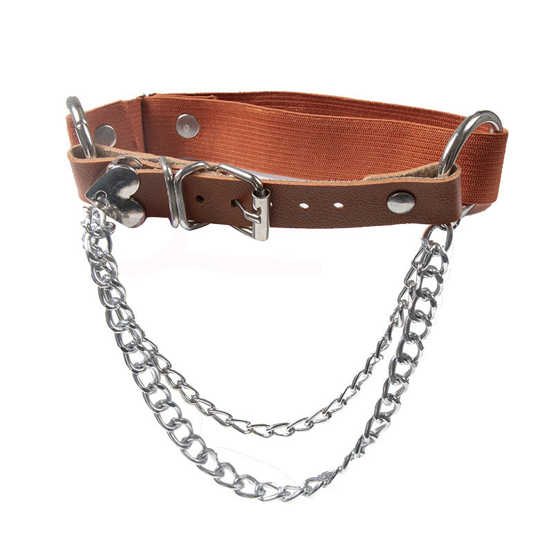 Punk Heart Chain Thigh Garter