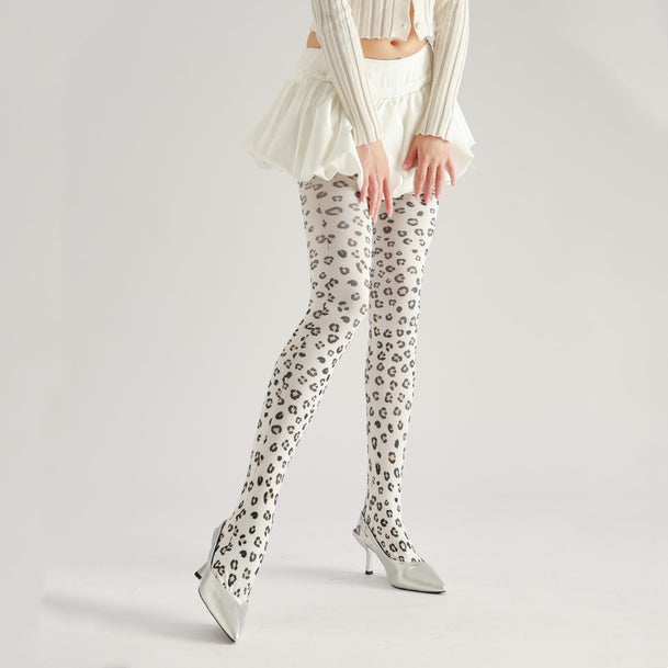 Leopard Print Pantyhose