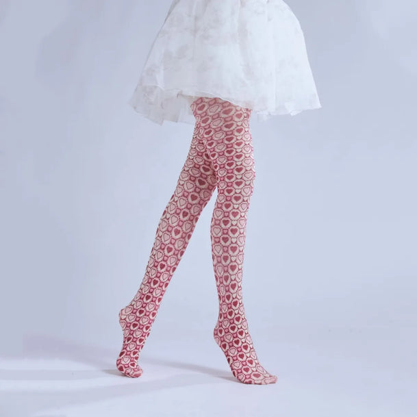Sweet Heart Print Tights