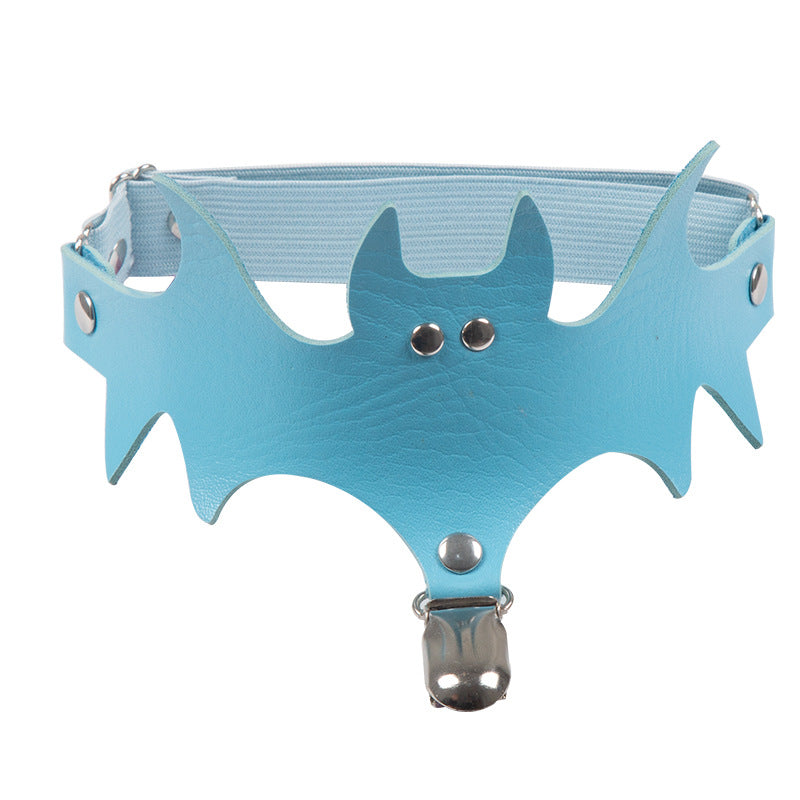 Punk Bat Wing PU Garter Harness