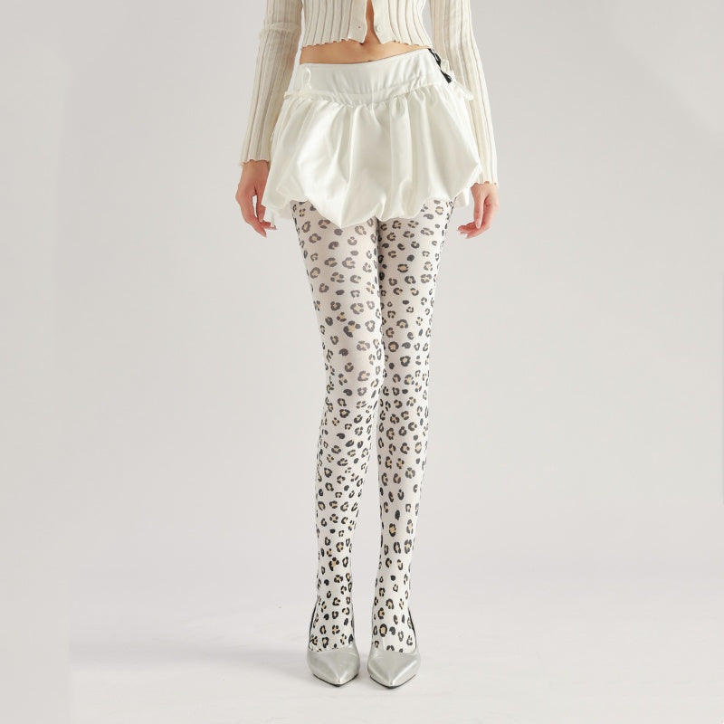 Leopard Print Pantyhose