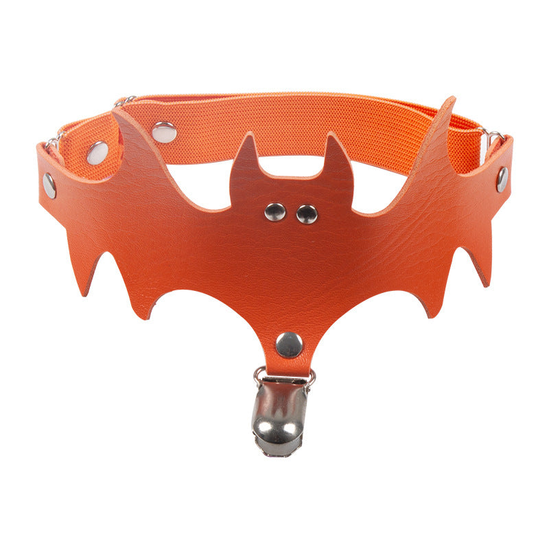 Punk Bat Wing PU Garter Harness