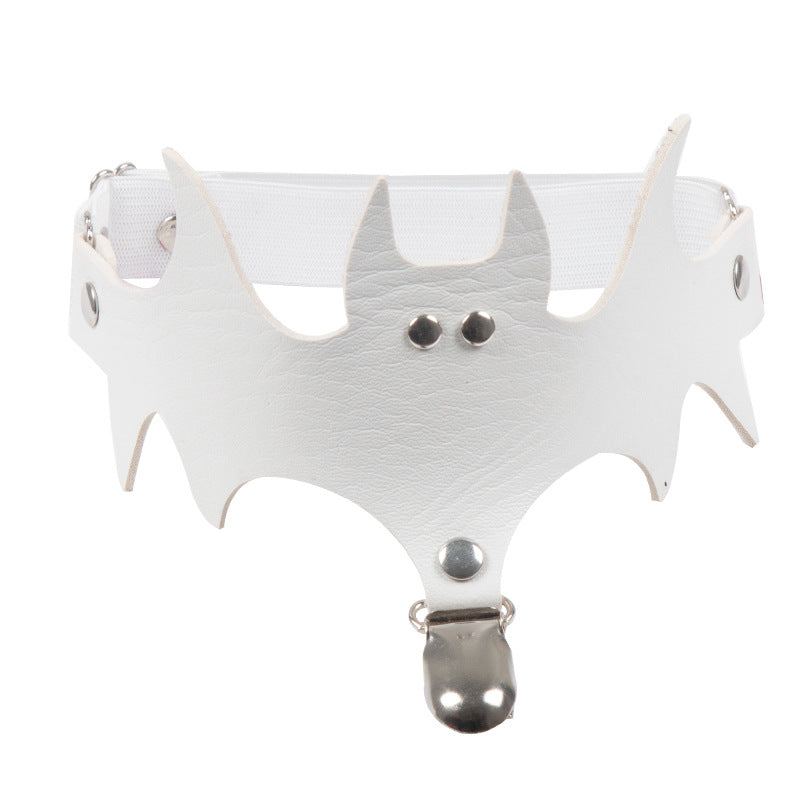 Punk Bat Wing PU Garter Harness
